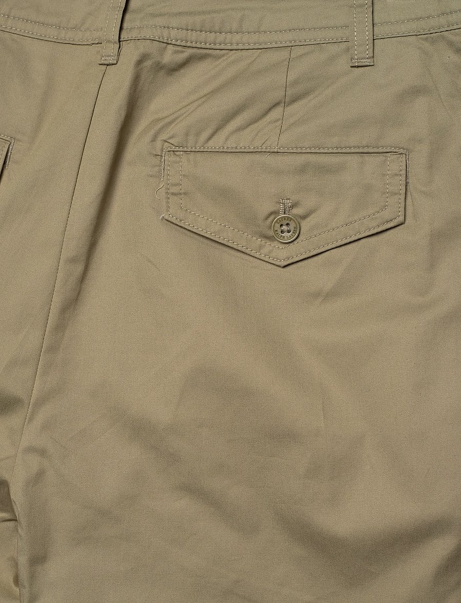 Lauren Ralph Lauren - Pleated Cotton Twill Wide-Leg Cargo Pant - cargo-hosen - light agave - 4