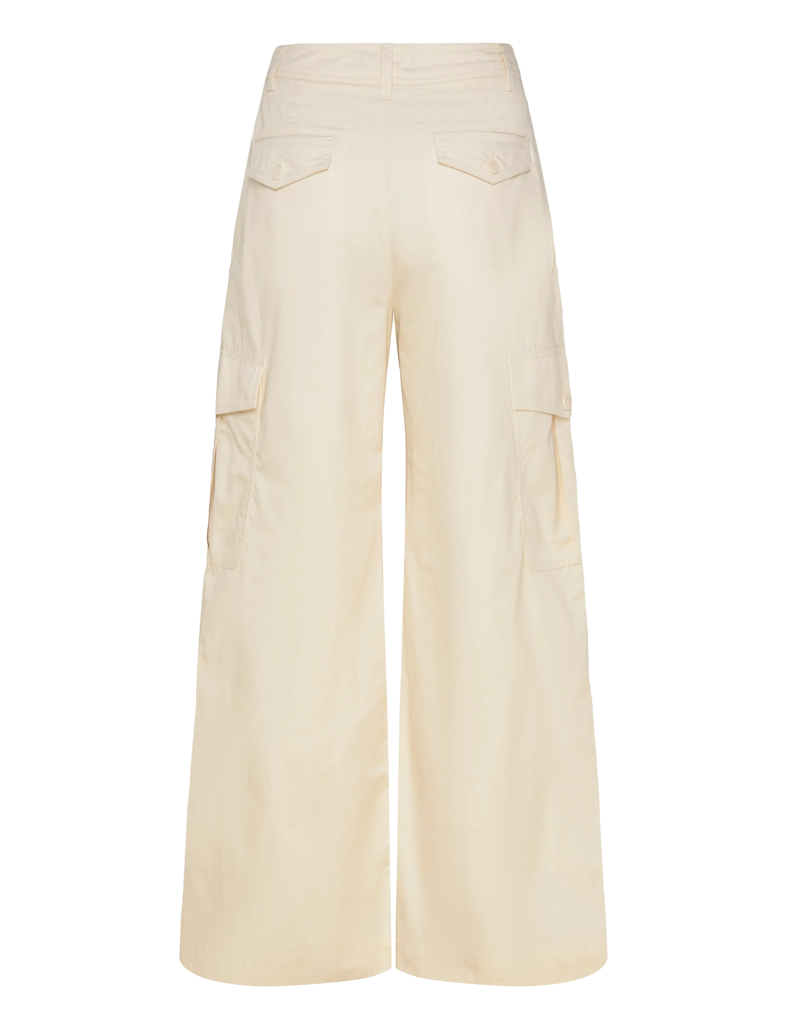 Lauren Ralph Lauren - Pleated Cotton Twill Wide-Leg Cargo Pant - cargobukser - mascarpone cream - 1