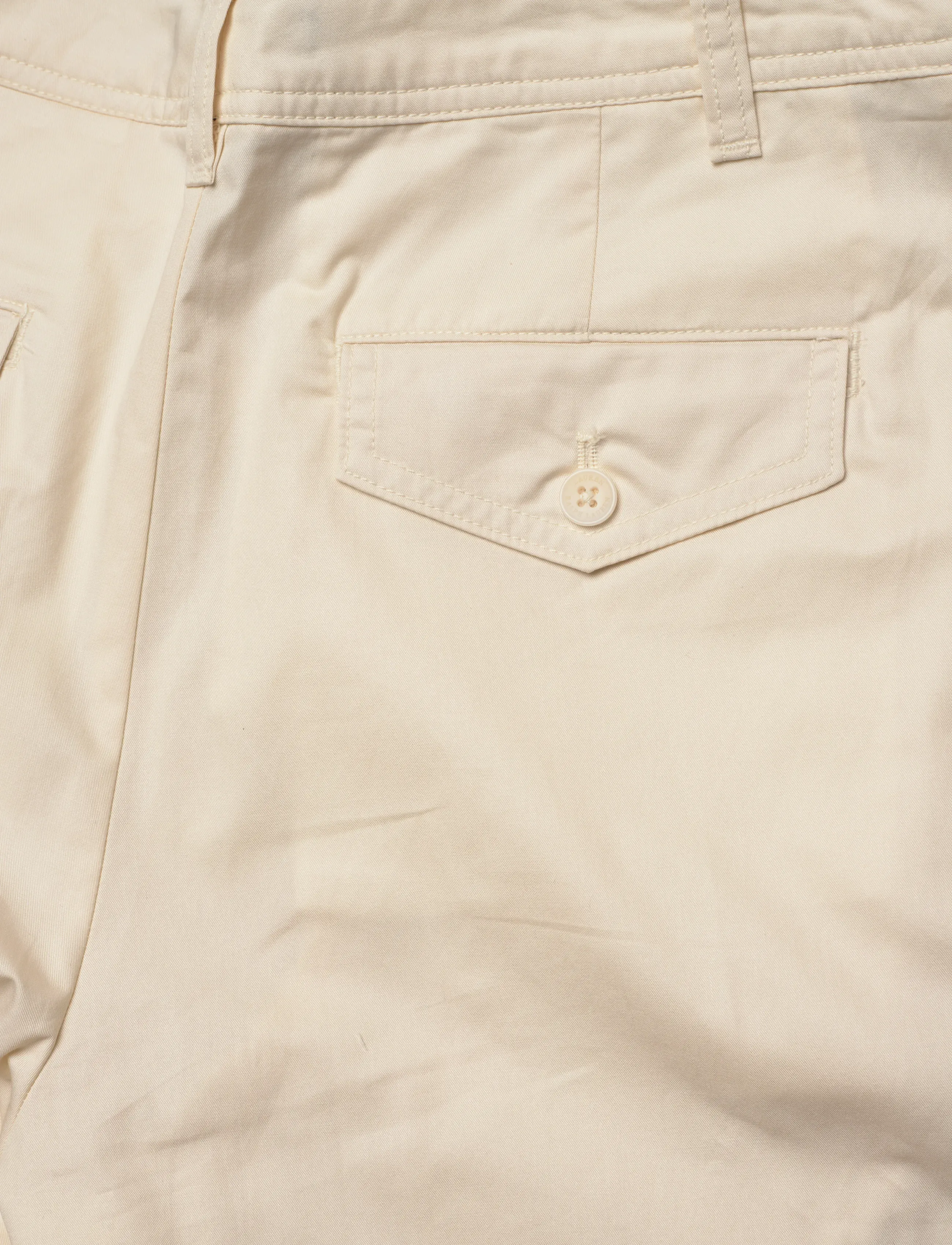 Lauren Ralph Lauren - Pleated Cotton Twill Wide-Leg Cargo Pant - cargobukser - mascarpone cream - 4