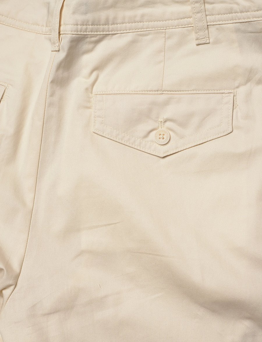 Lauren Ralph Lauren - Pleated Cotton Twill Wide-Leg Cargo Pant - cargobukser - mascarpone cream - 4