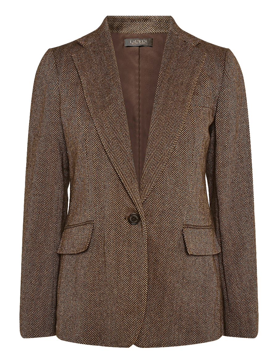 Lauren Ralph Lauren - Y/D COTTON WOOL-WVN-BLAZER/SPORT CO - einreihige blazer - brown/tan multi - 1