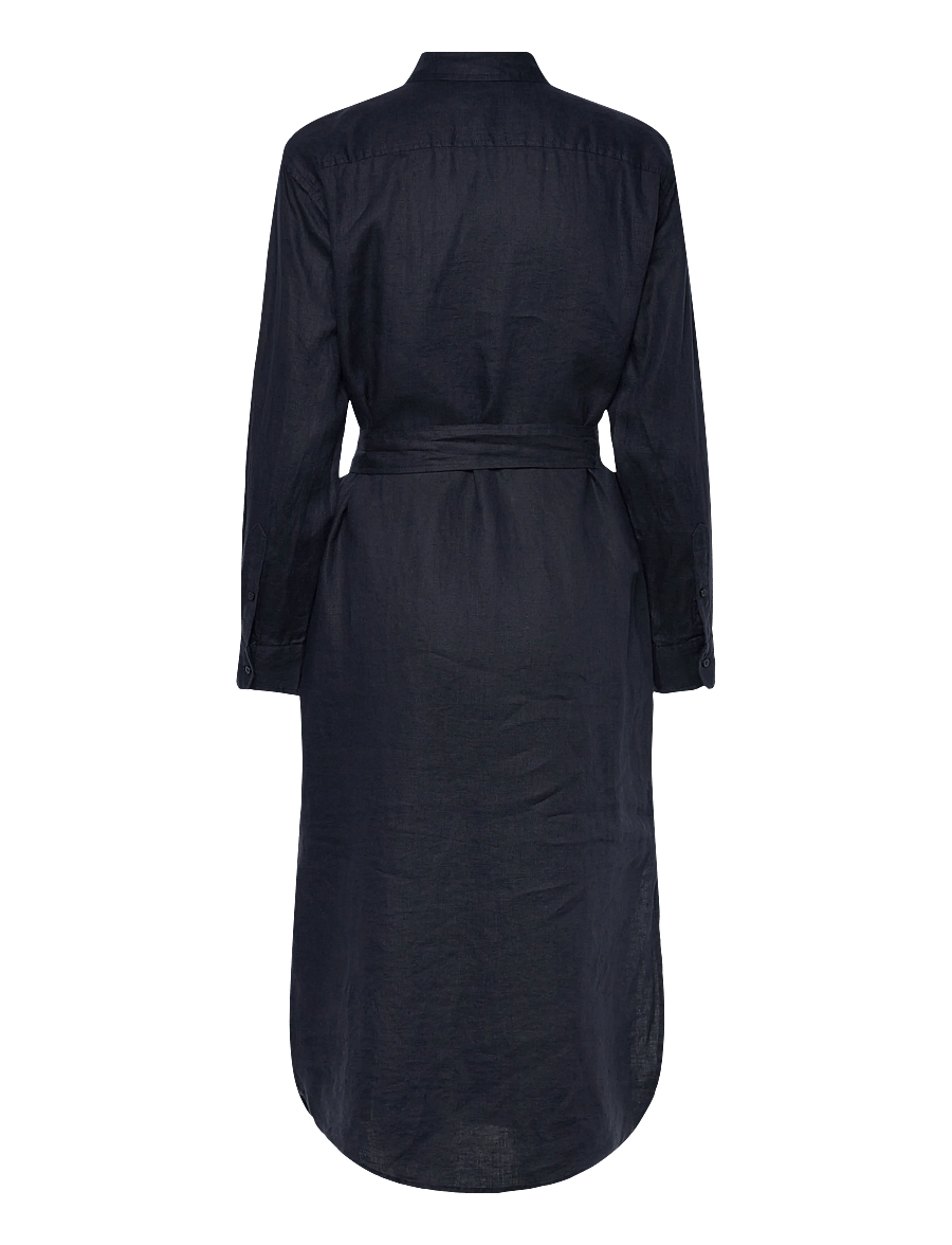 Lauren Ralph Lauren - SOFT DRAPEY LINEN-WVN-DRESSES - skjortekjoler - lauren navy - 2