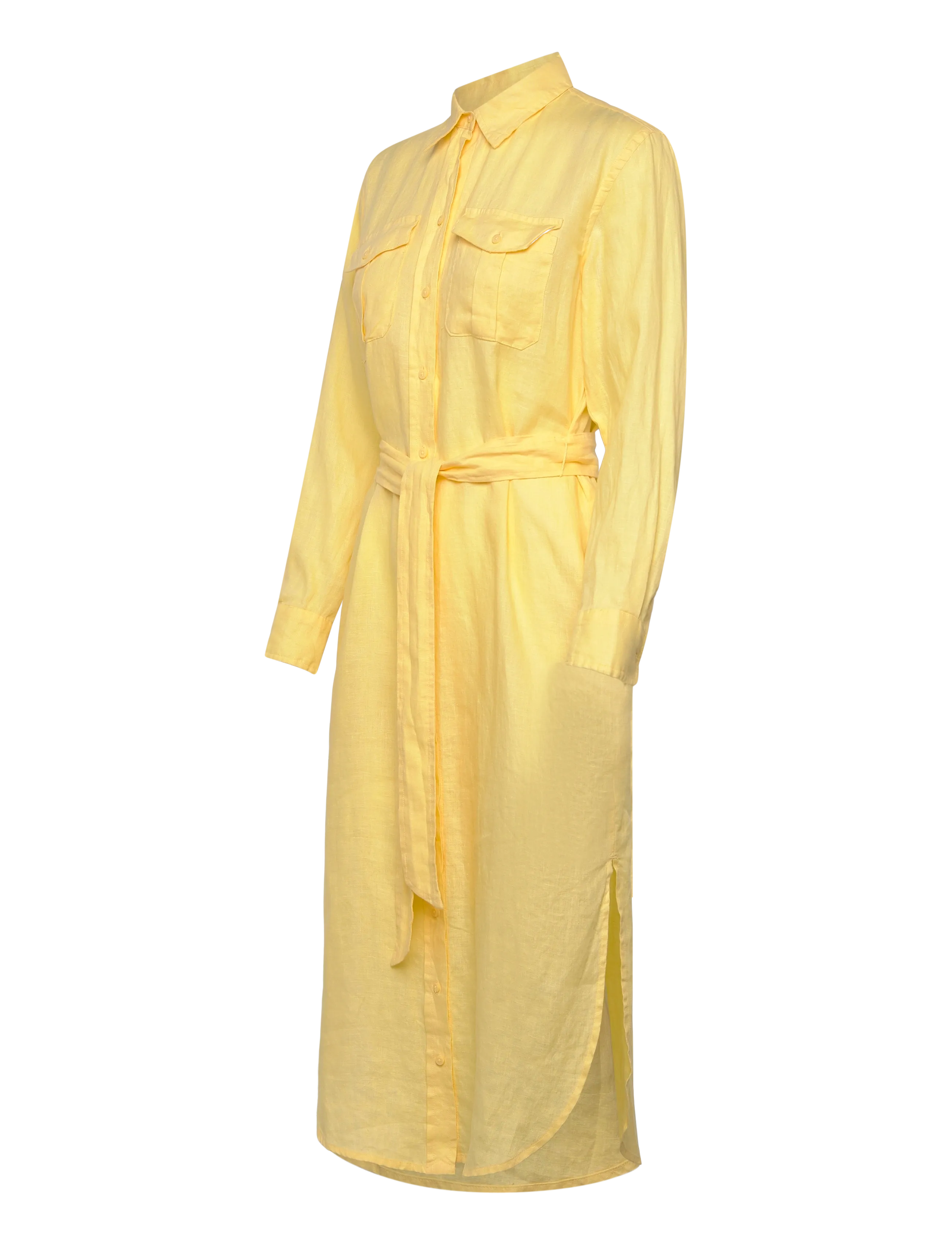 Lauren Ralph Lauren - SOFT DRAPEY LINEN-WVN-DRESSES - hemdkleider - lemon sorbet - 3