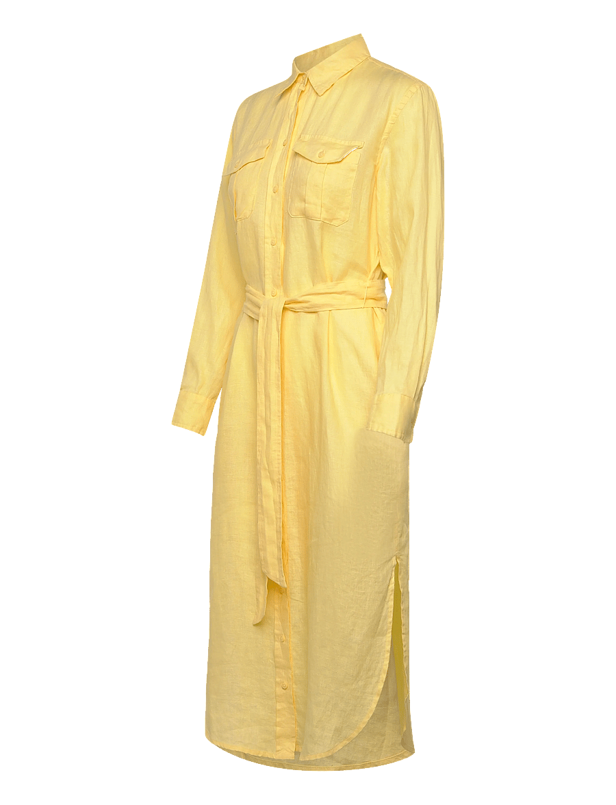 Lauren Ralph Lauren - SOFT DRAPEY LINEN-WVN-DRESSES - hemdkleider - lemon sorbet - 3