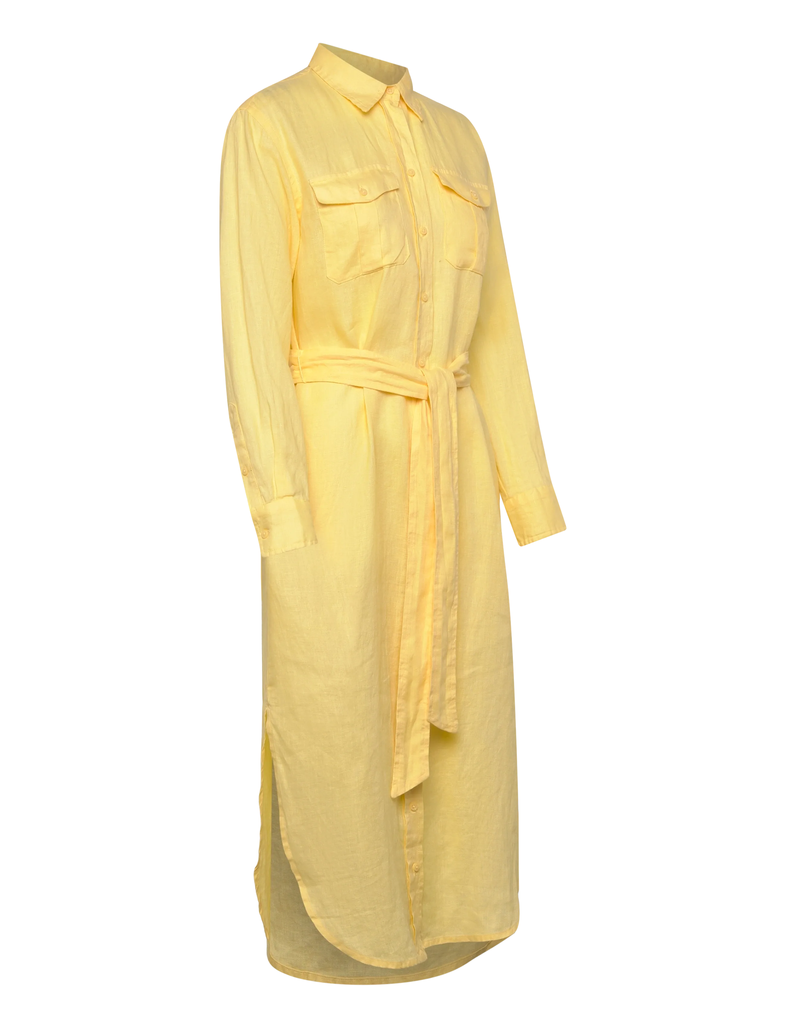 Lauren Ralph Lauren - SOFT DRAPEY LINEN-WVN-DRESSES - hemdkleider - lemon sorbet - 4