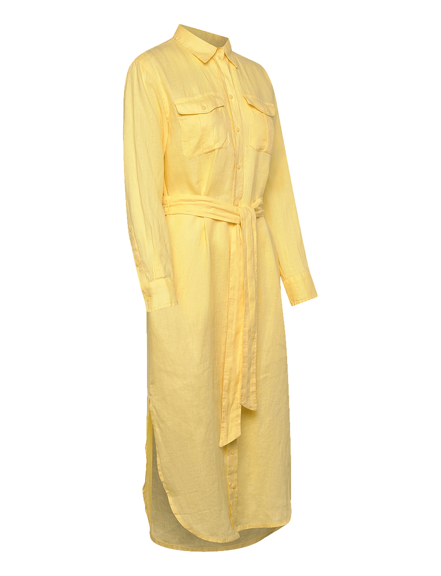 Lauren Ralph Lauren - SOFT DRAPEY LINEN-WVN-DRESSES - hemdkleider - lemon sorbet - 4