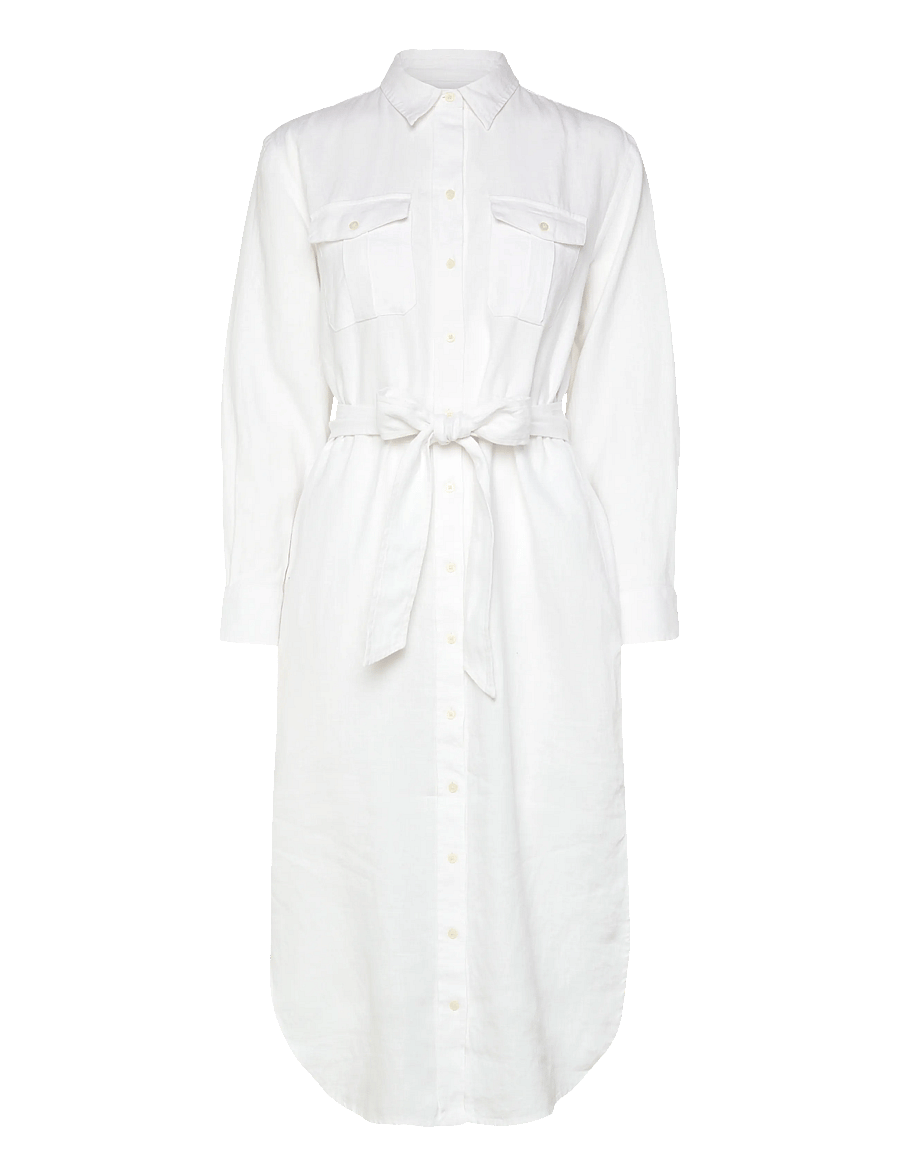 Lauren Ralph Lauren - CLASSIC LINEN-WVN-DRESSES - robes d'été - white - 1