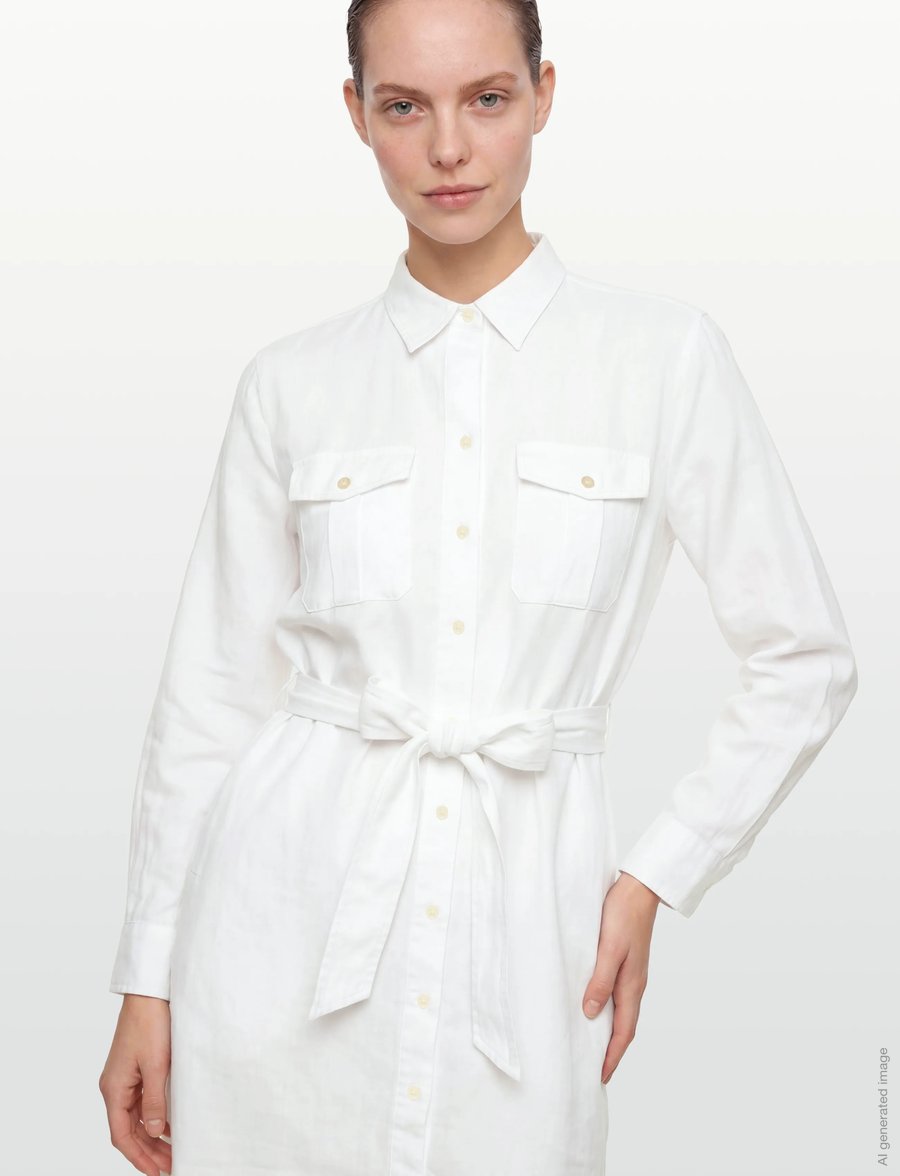 Lauren Ralph Lauren - CLASSIC LINEN-WVN-DRESSES - robes d'été - white - 5