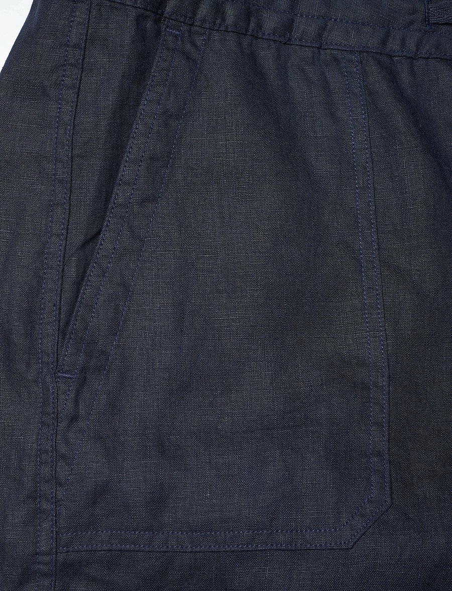 Lauren Ralph Lauren - SOFT DRAPEY LINEN-WVN-SHORTS - lniane spodenki - lauren navy - 4