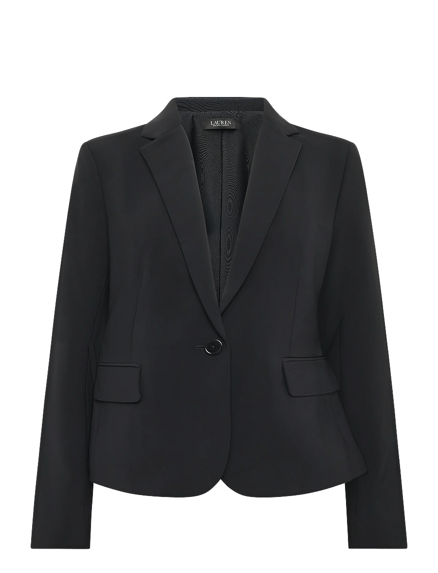 Lauren Ralph Lauren - Stretch Crepe Blazer - enkeltradede blazere - black - 0