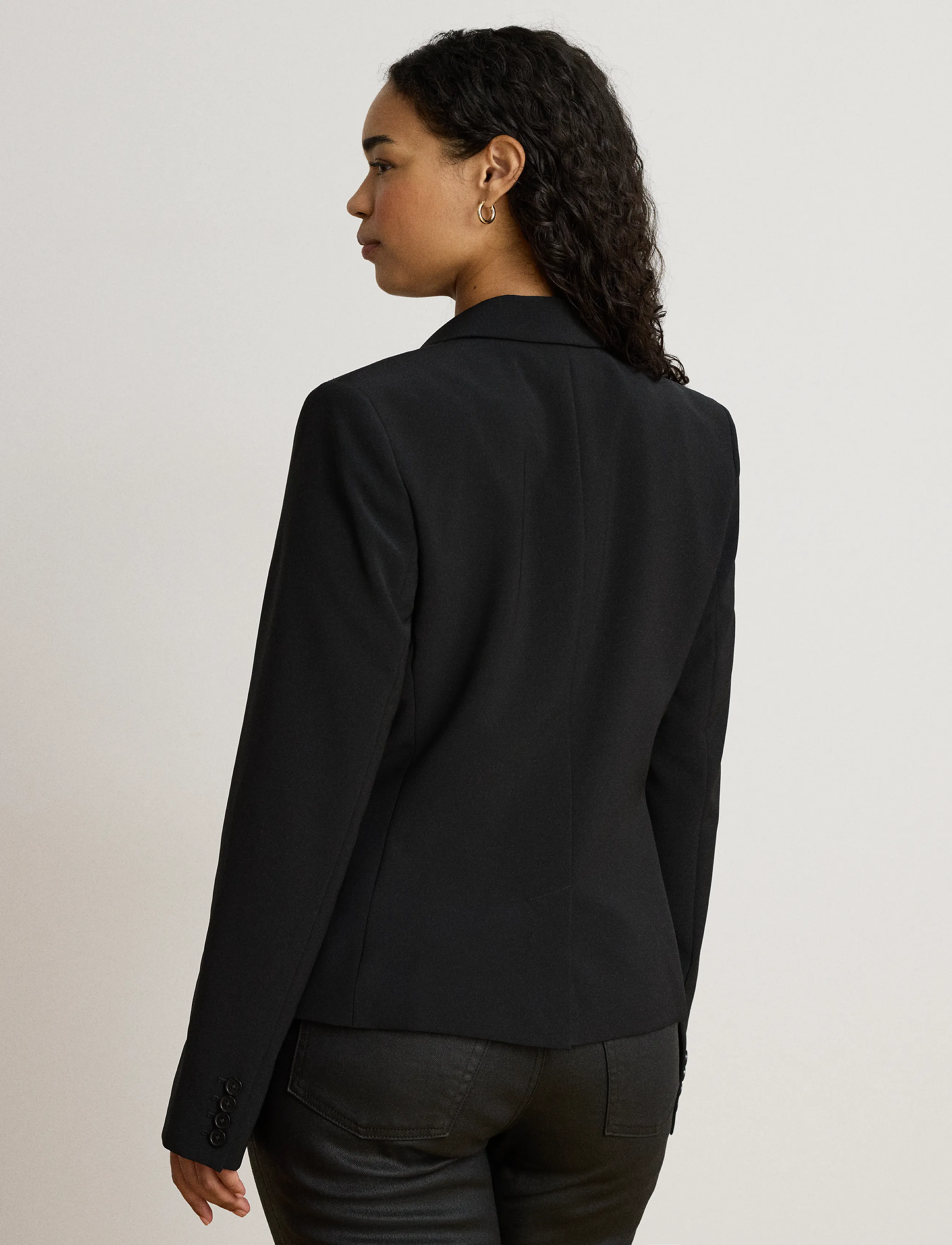 Lauren Ralph Lauren Stretch Crepe Blazer - Riided - BLACK / black