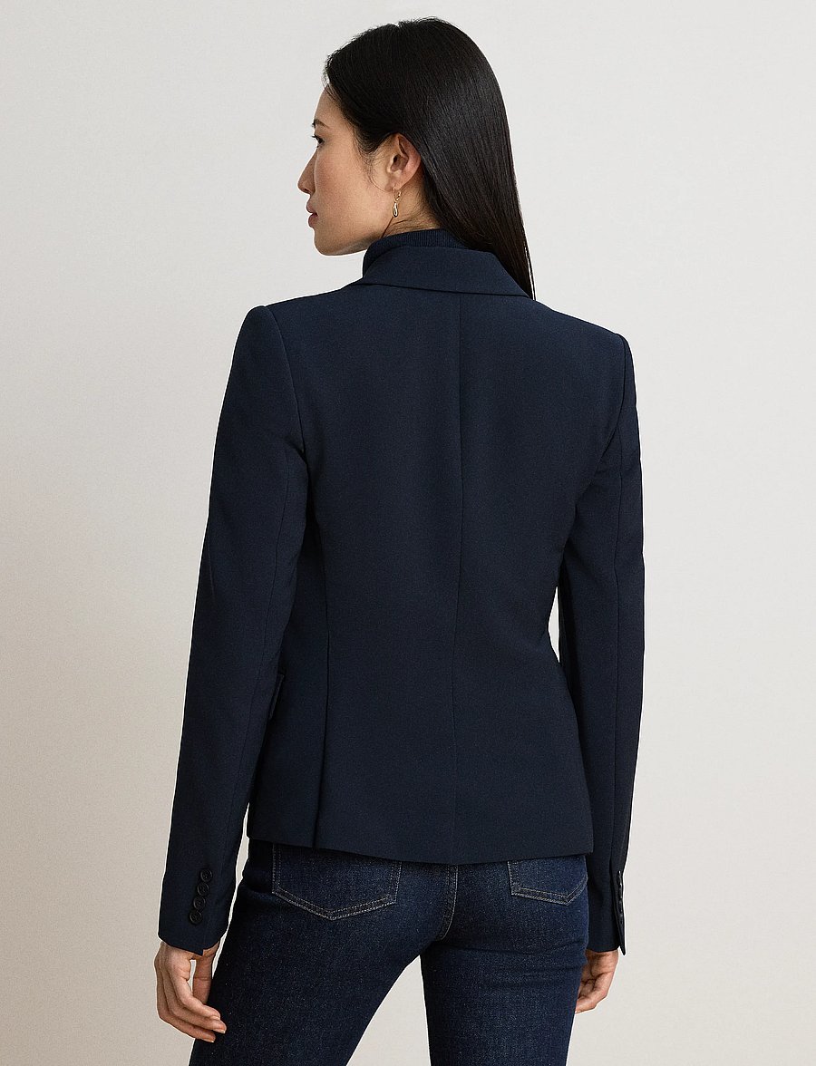 Lauren Ralph Lauren - Stretch Crepe Blazer - Üherealised pintsakud - lauren navy - 3