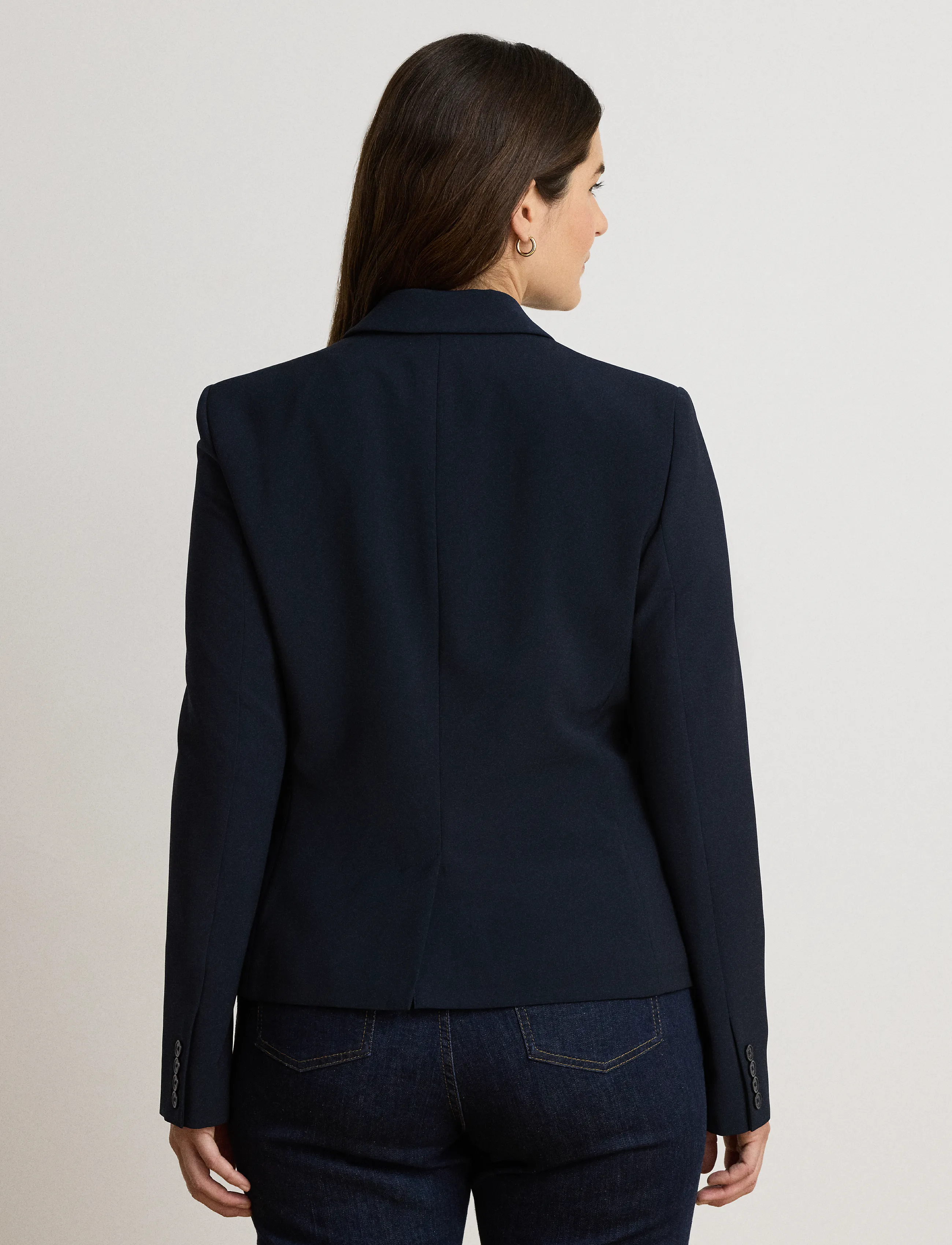 Lauren Ralph Lauren - Stretch Crepe Blazer - Üherealised pintsakud - lauren navy - 5