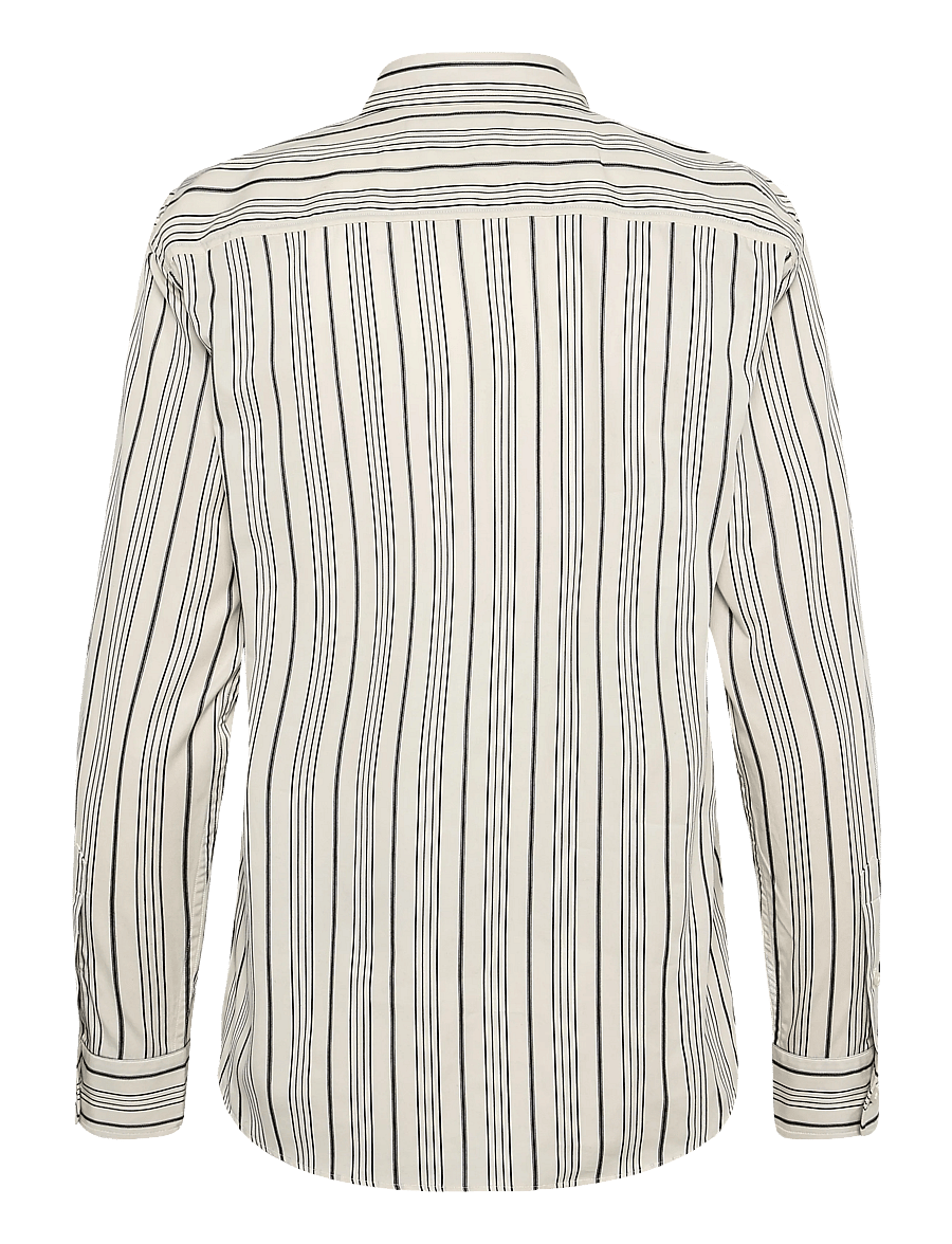 Lauren Ralph Lauren - Classic Fit Striped Cotton Dobby Shirt - langärmlige hemden - cream/black - 2