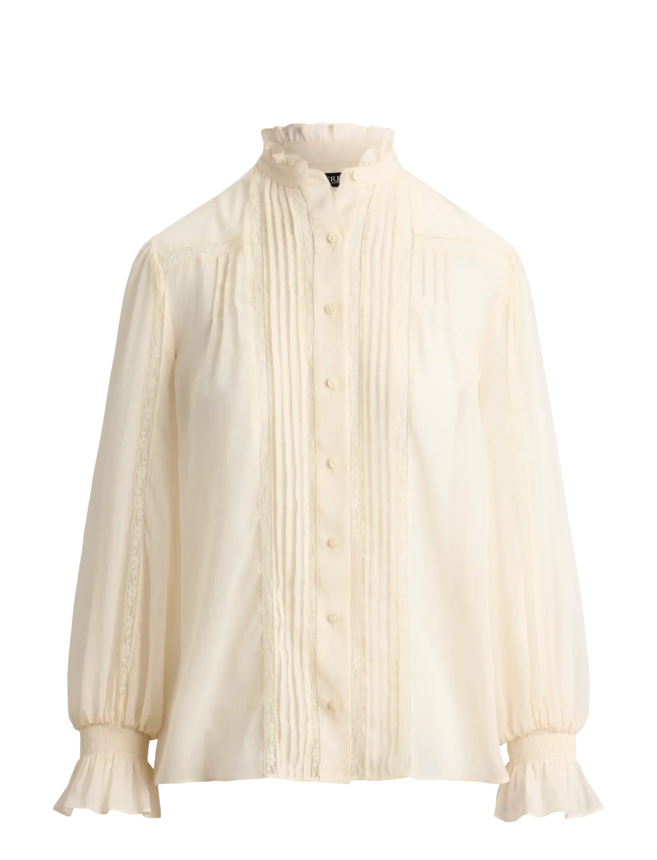 Lauren Ralph Lauren Lace-Trim Crinkle Georgette Blouse - Kleidung - MASCARPONE CREAM / cream