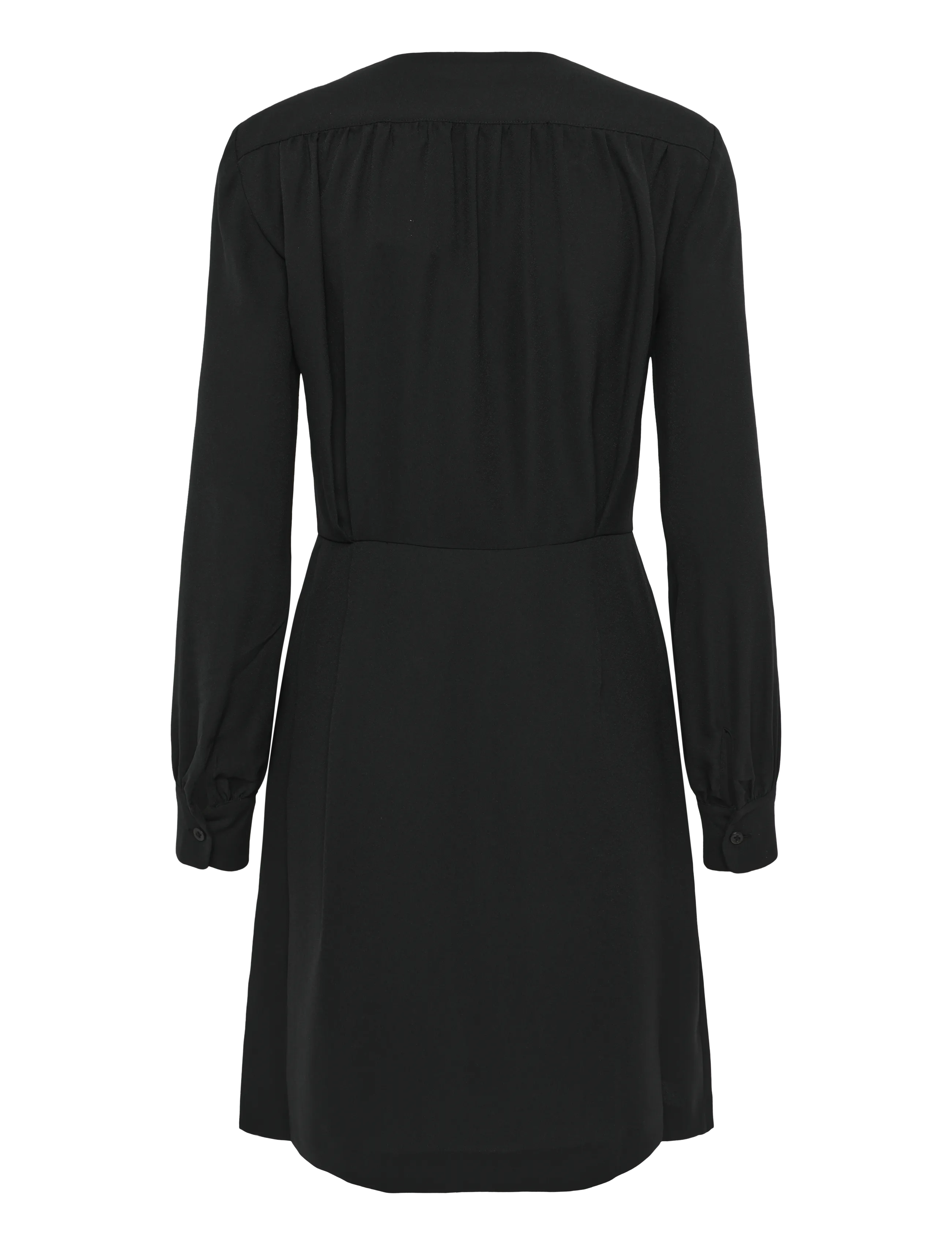 Lauren Ralph Lauren - Double-Breasted Georgette Dress - korte kjoler - black - 2