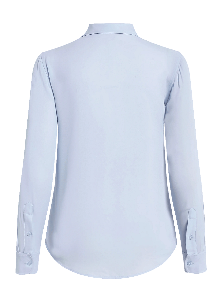 Lauren Ralph Lauren - DRAPEY POLY GGT 122-WVN-SHIRT - långärmade blusar - icy blue - 2