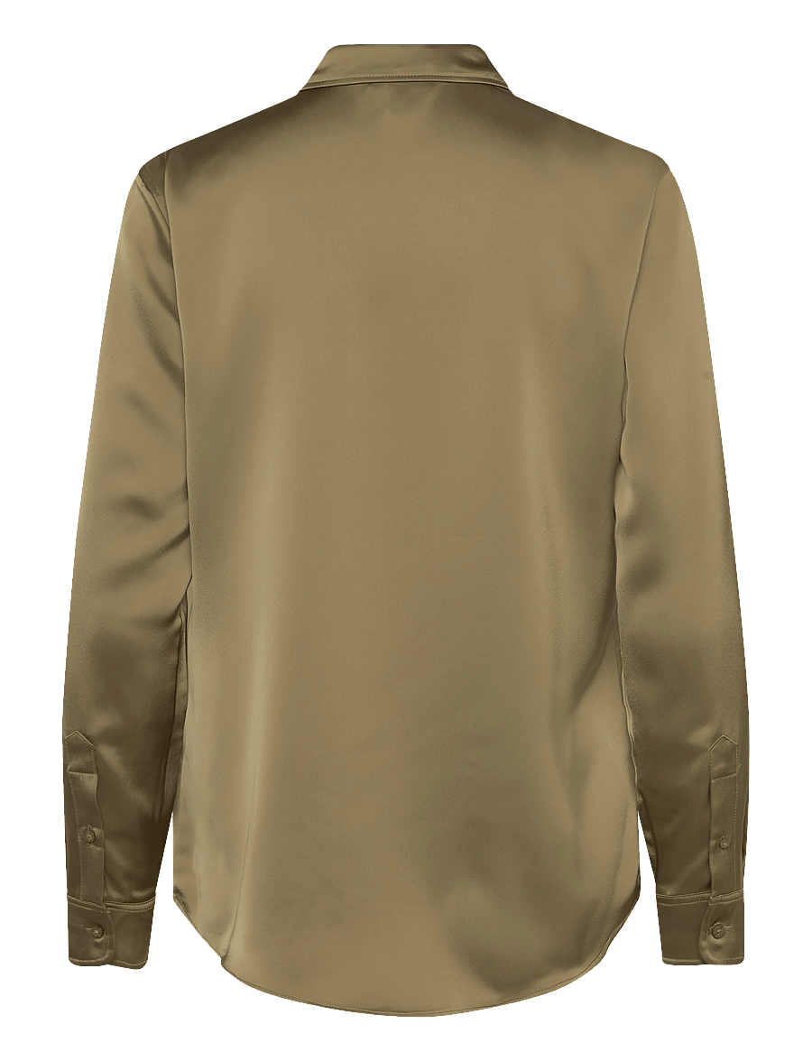 Lauren Ralph Lauren - Classic Fit Satin Charmeuse Shirt - chemises à manches longues - light agave - 1