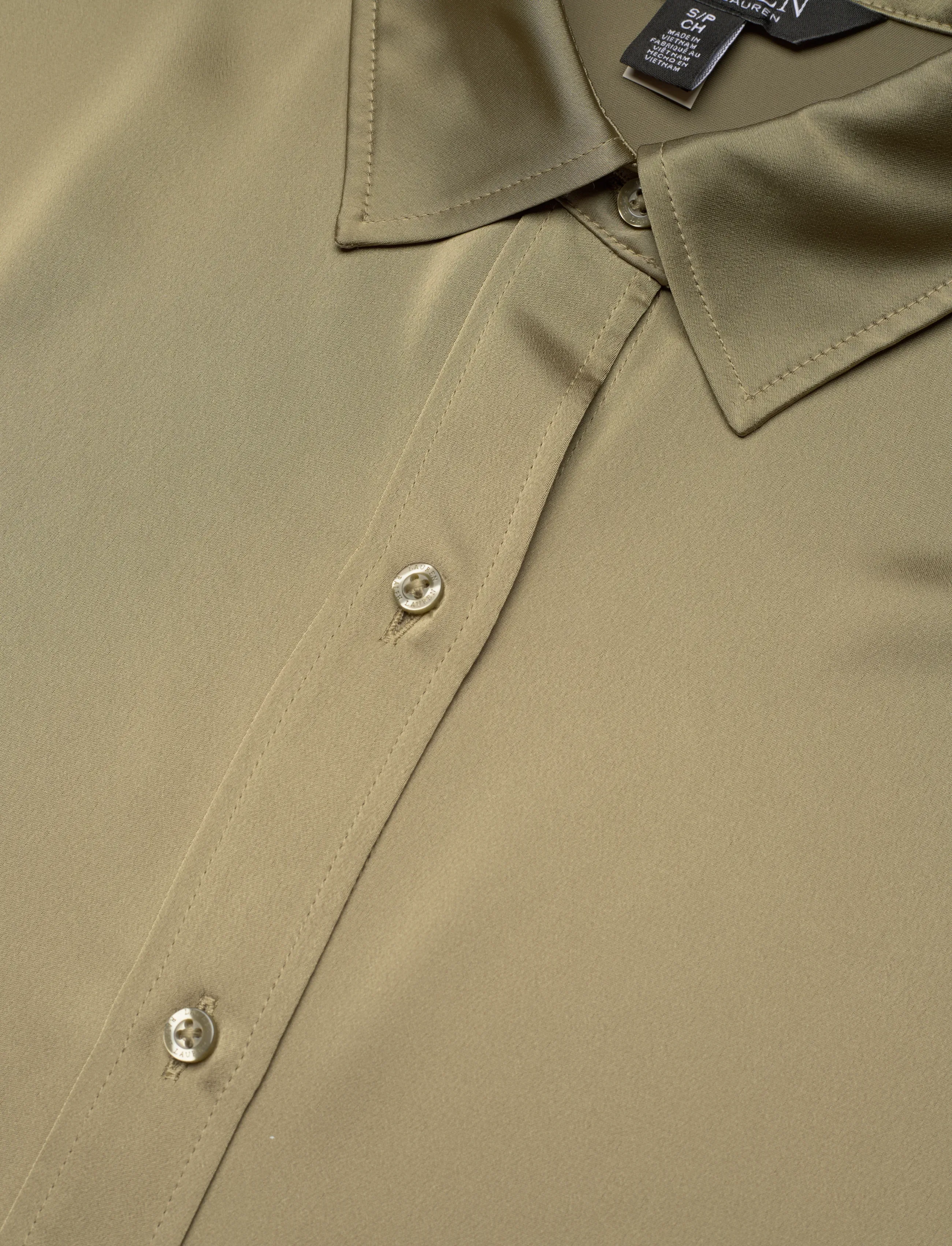Lauren Ralph Lauren - Classic Fit Satin Charmeuse Shirt - chemises à manches longues - light agave - 2