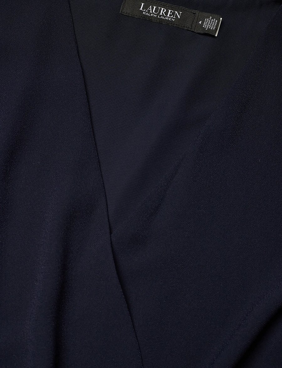 Lauren Ralph Lauren - Belted Georgette Surplice Dress - omlottklänningar - lauren navy - 5