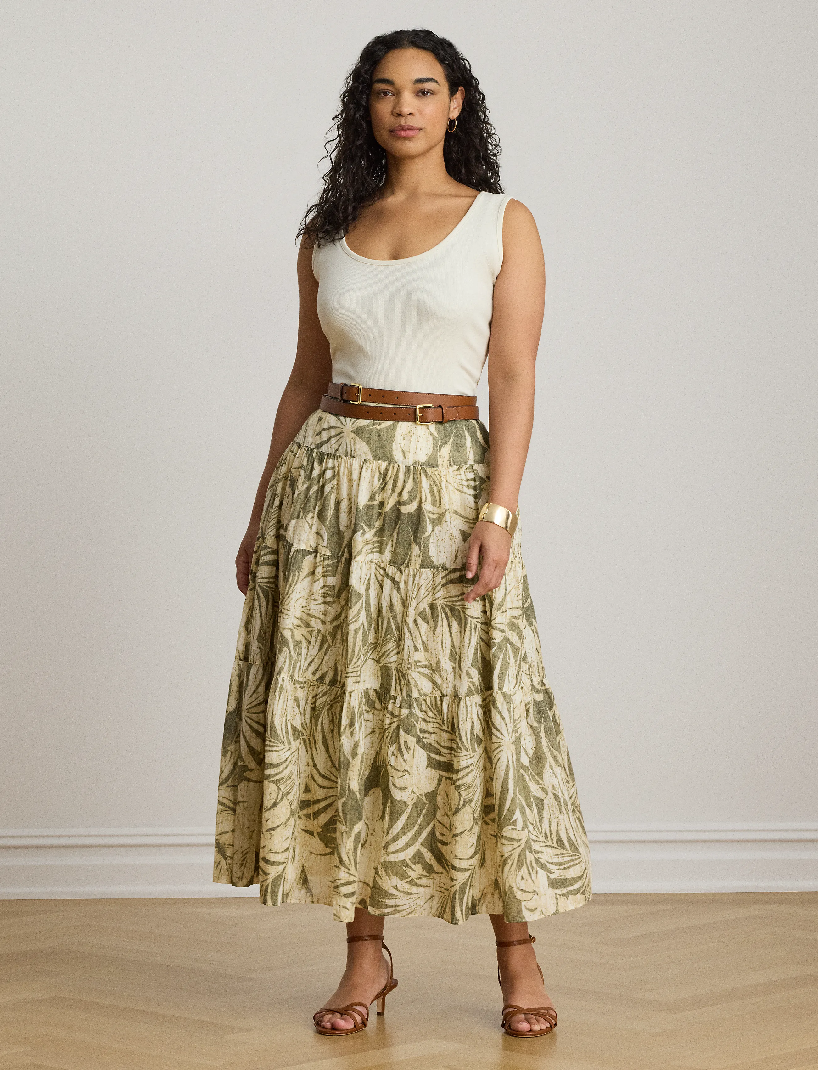Lauren Ralph Lauren Palm-Frond-Print Voile Tiered Skirt maxikjolar dam – bild 7