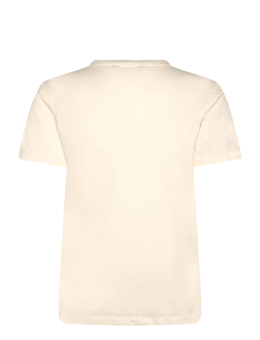 Lauren Ralph Lauren - Embroidered-Logo Cotton Jersey Tee - t-shirts - mascarpone cream - 3
