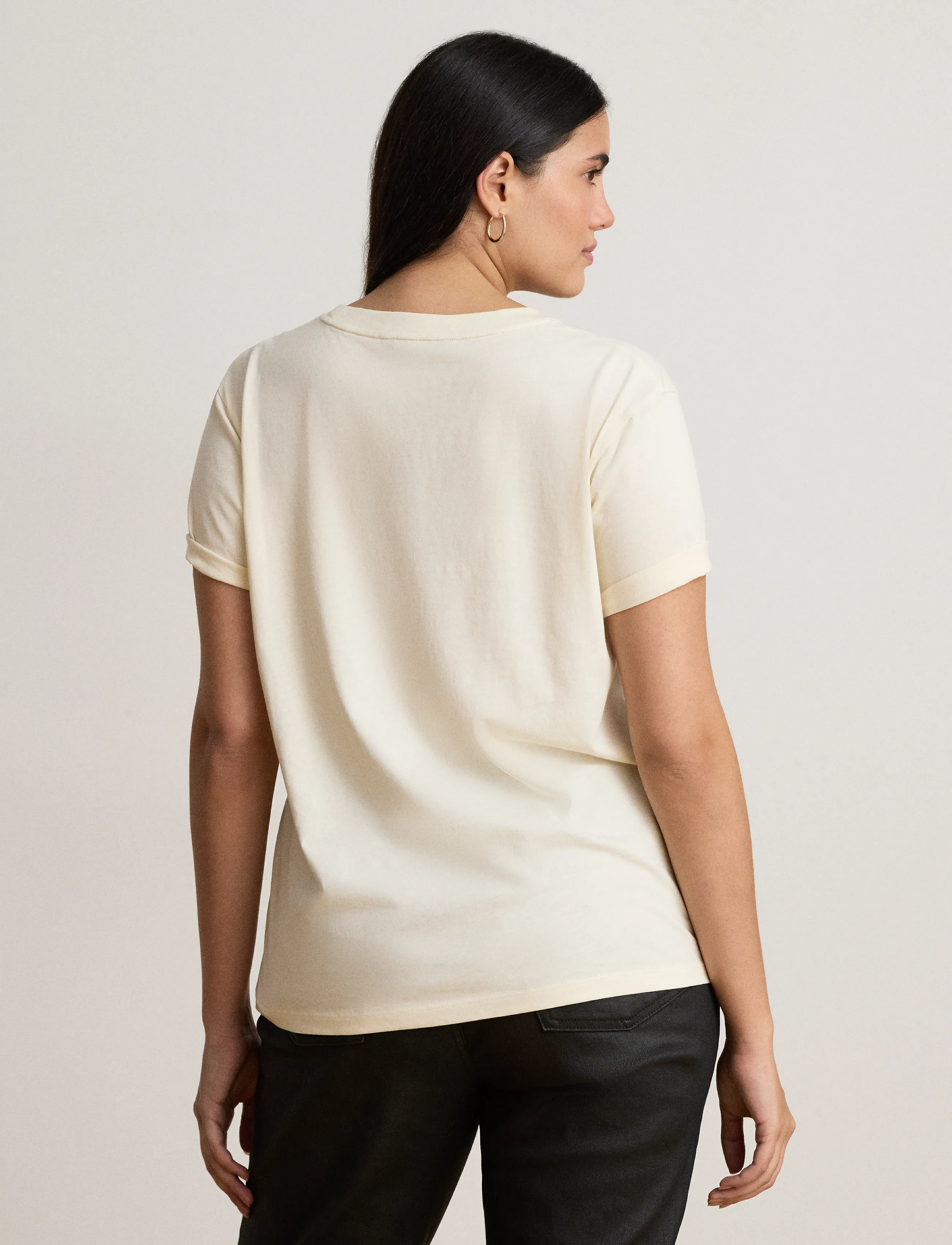 Lauren Ralph Lauren Embroidered-Logo Cotton Jersey Tee t-shirts dam – bild 5
