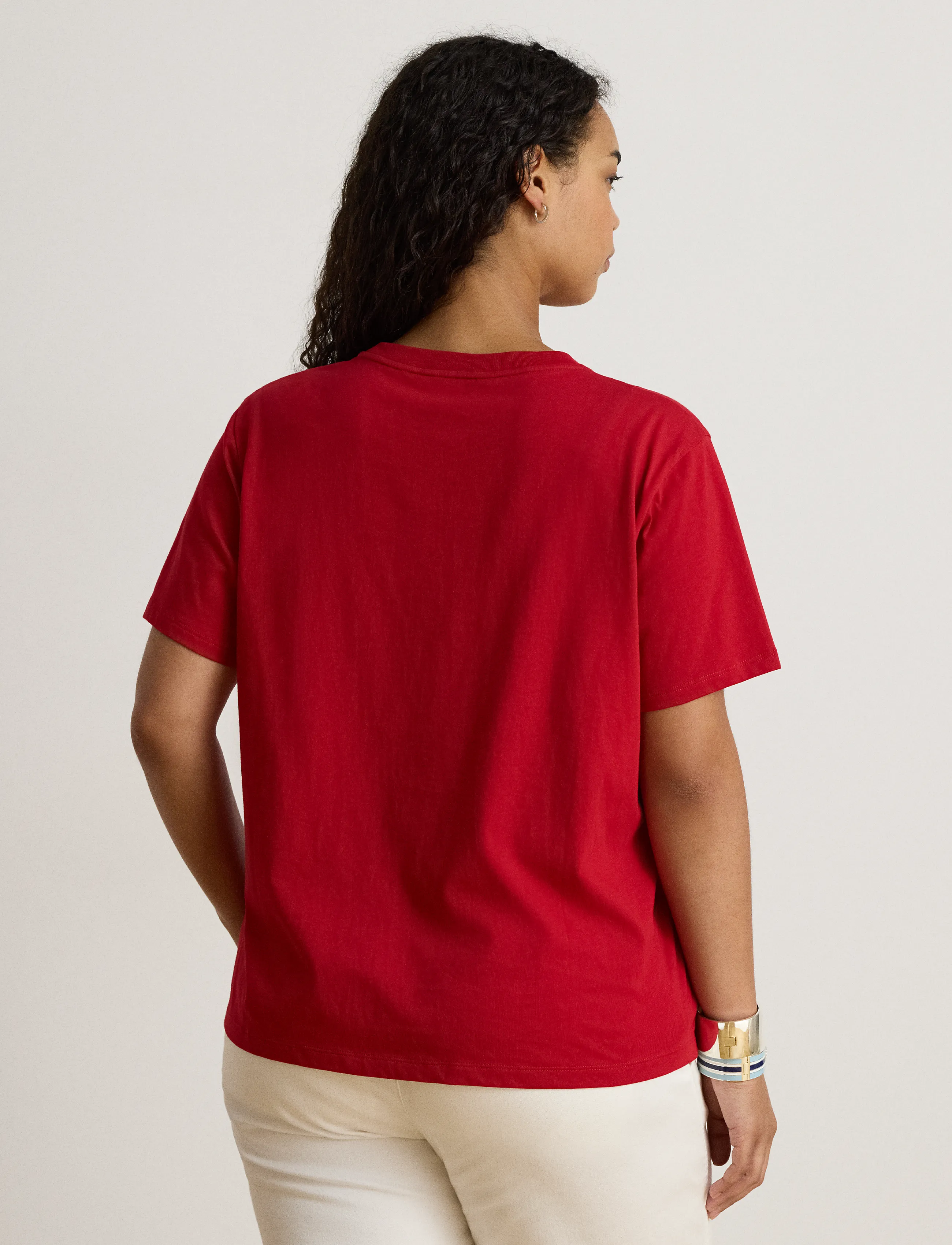 Lauren Ralph Lauren Embroidered-Logo Cotton Jersey Tee t-shirts dam – bild 8