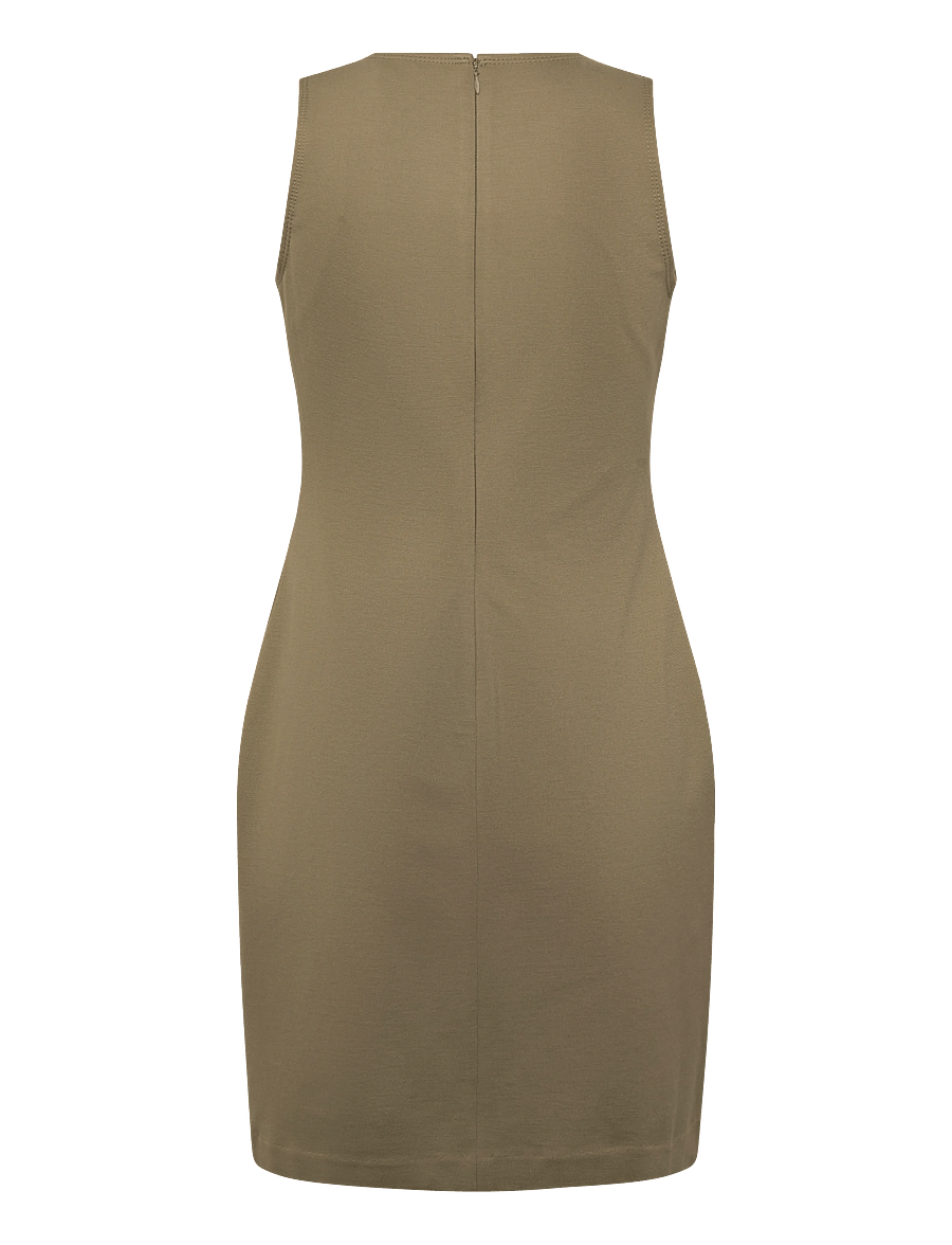 Lauren Ralph Lauren - Ponte Sleeveless Sheath Dress - korte jurken - light agave - 1
