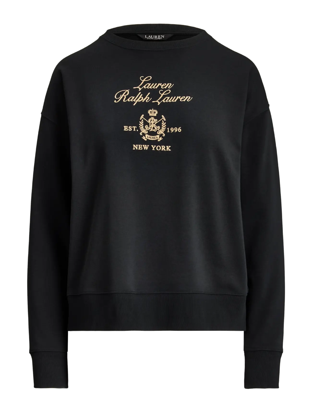 Lauren Ralph Lauren - Embroidered-Crest French Terry Pullover - black - 1