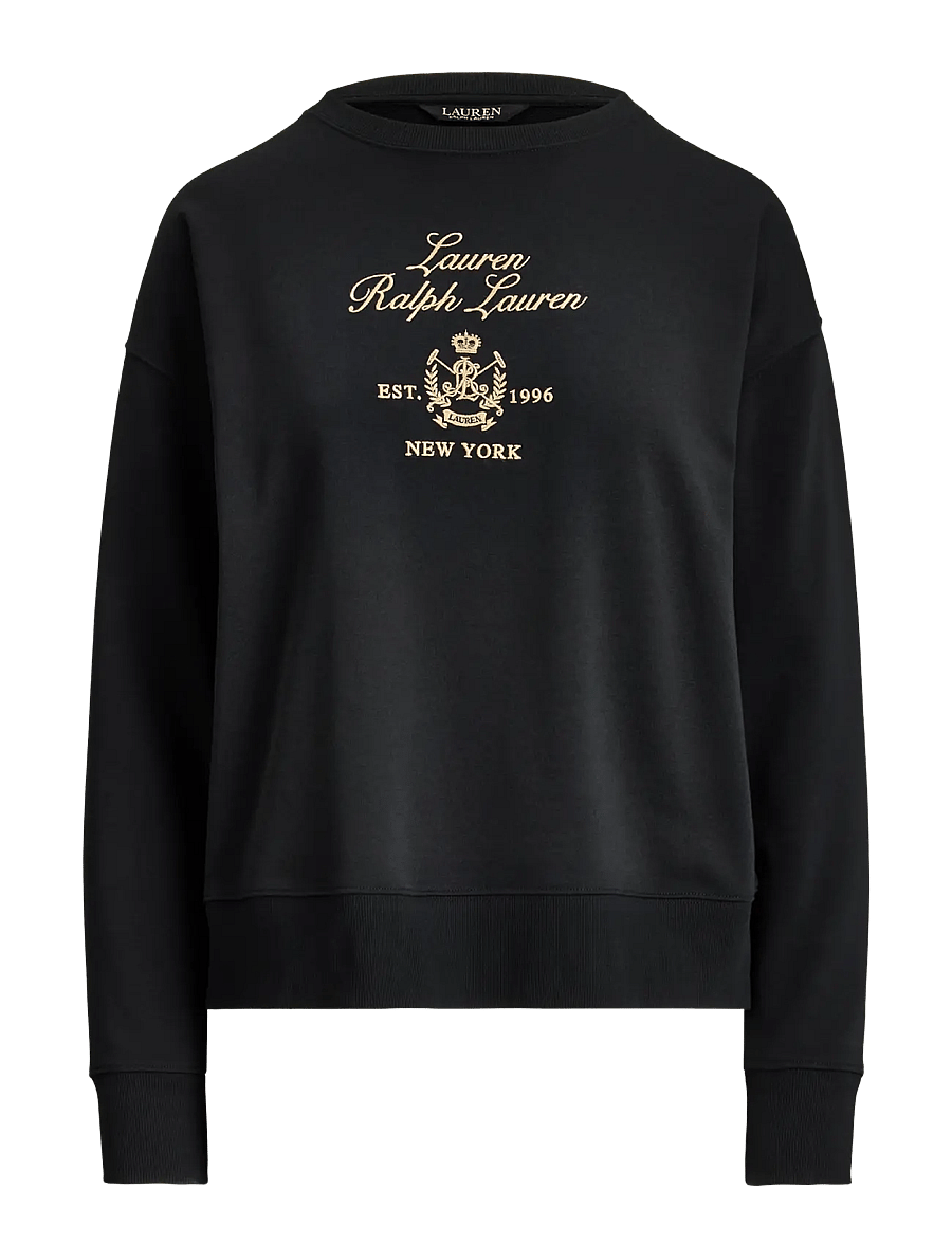Lauren Ralph Lauren - Embroidered-Crest French Terry Pullover - black - 1
