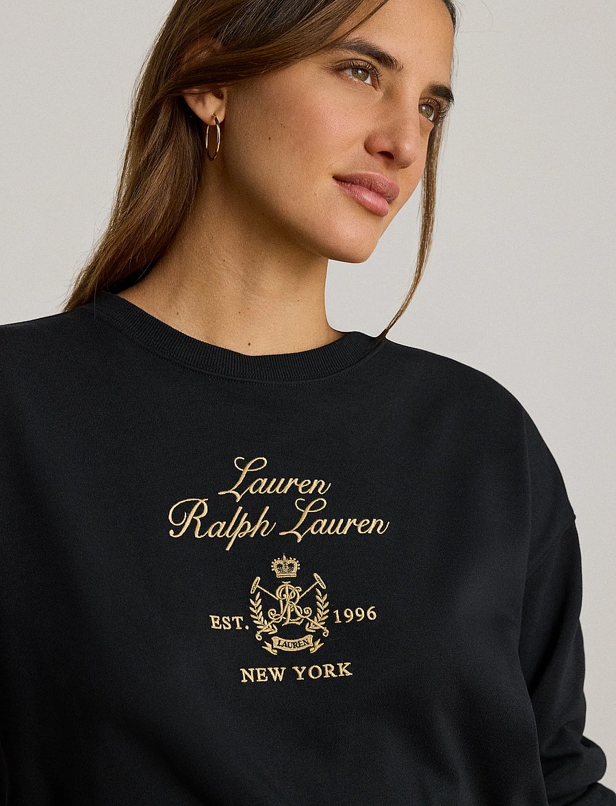 Lauren Ralph Lauren - Embroidered-Crest French Terry Pullover - black - 3
