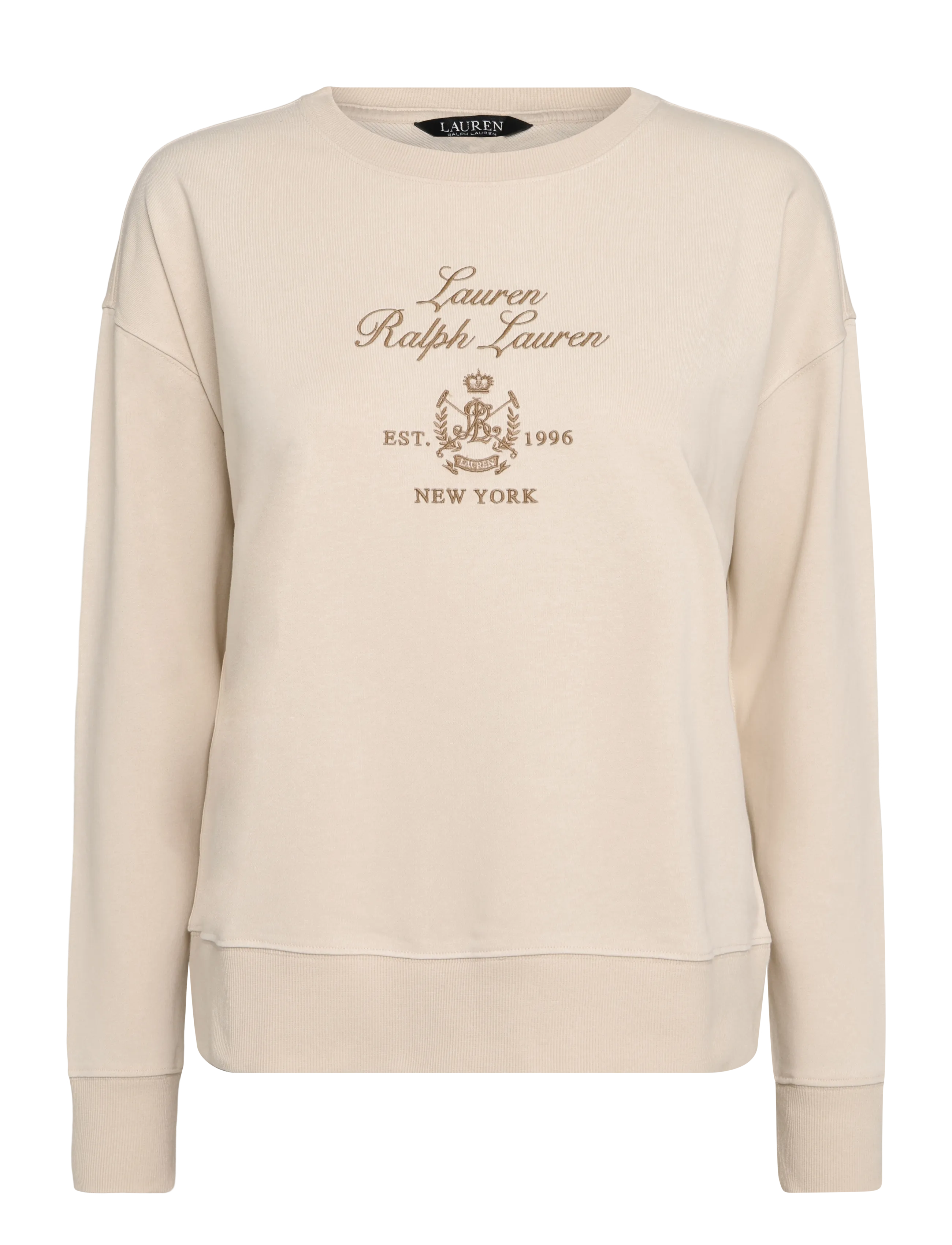 Lauren Ralph Lauren Embroidered-Crest French Terry Pullover - Clothing - MASCARPONE CREAM / cream