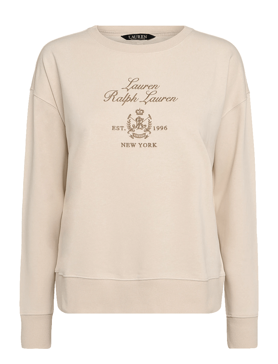 Lauren Ralph Lauren - Embroidered-Crest French Terry Pullover - igapäevane stiil - mascarpone cream - 1