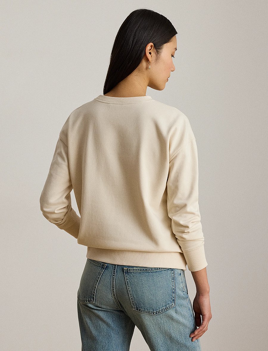 Lauren Ralph Lauren - Embroidered-Crest French Terry Pullover - mascarpone cream - 2