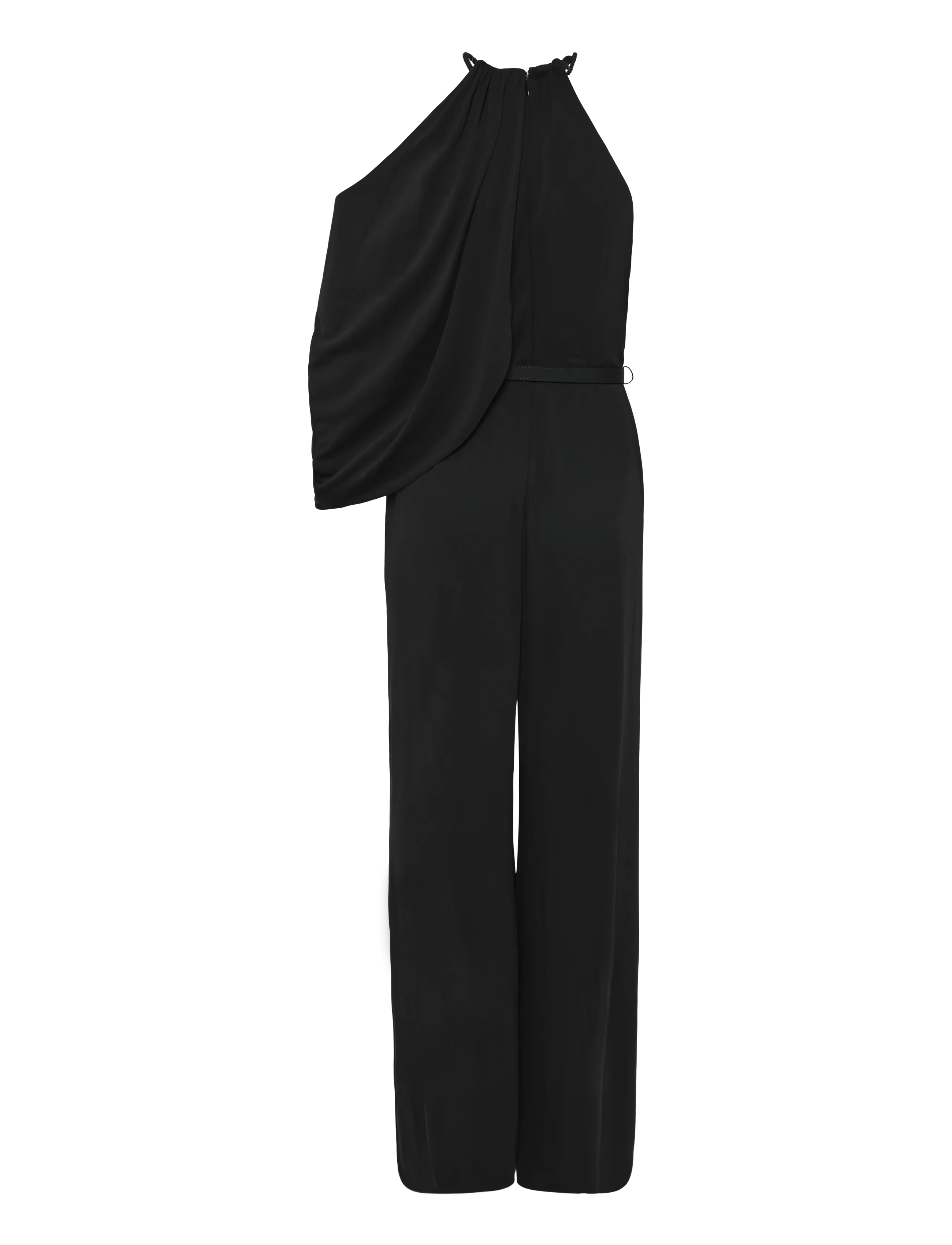 Lauren Ralph Lauren - Belted Stretch Jersey Halter Jumpsuit - jumpsuits - black - 2