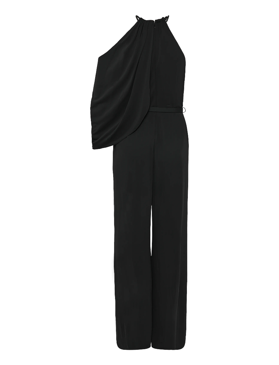 Lauren Ralph Lauren - Belted Stretch Jersey Halter Jumpsuit - jumpsuits - black - 2