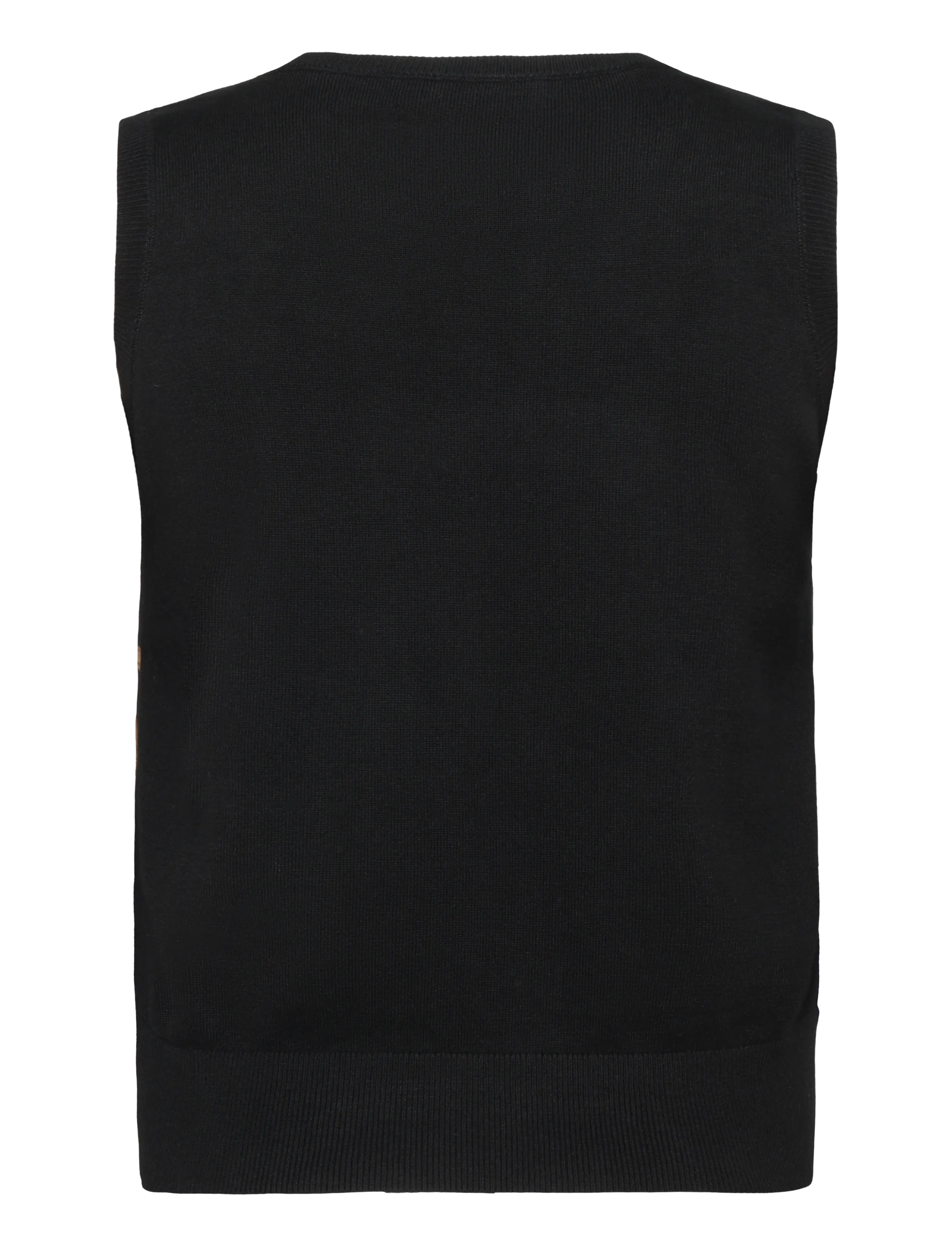 Lauren Ralph Lauren - Belting-Print Sleeveless Sweater - Ärmellose tops - black multi - 2