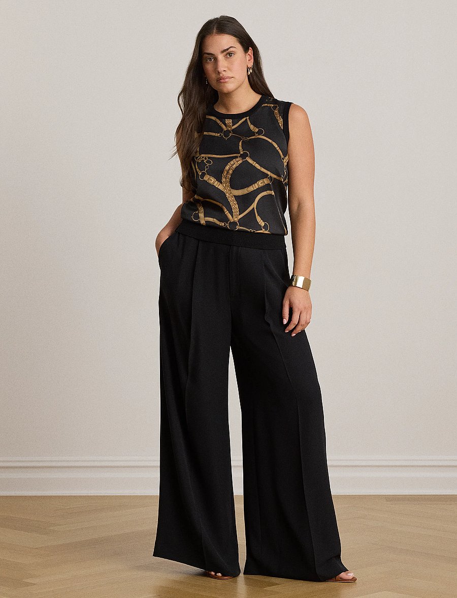 Lauren Ralph Lauren - Belting-Print Sleeveless Sweater - Ärmellose tops - black multi - 5