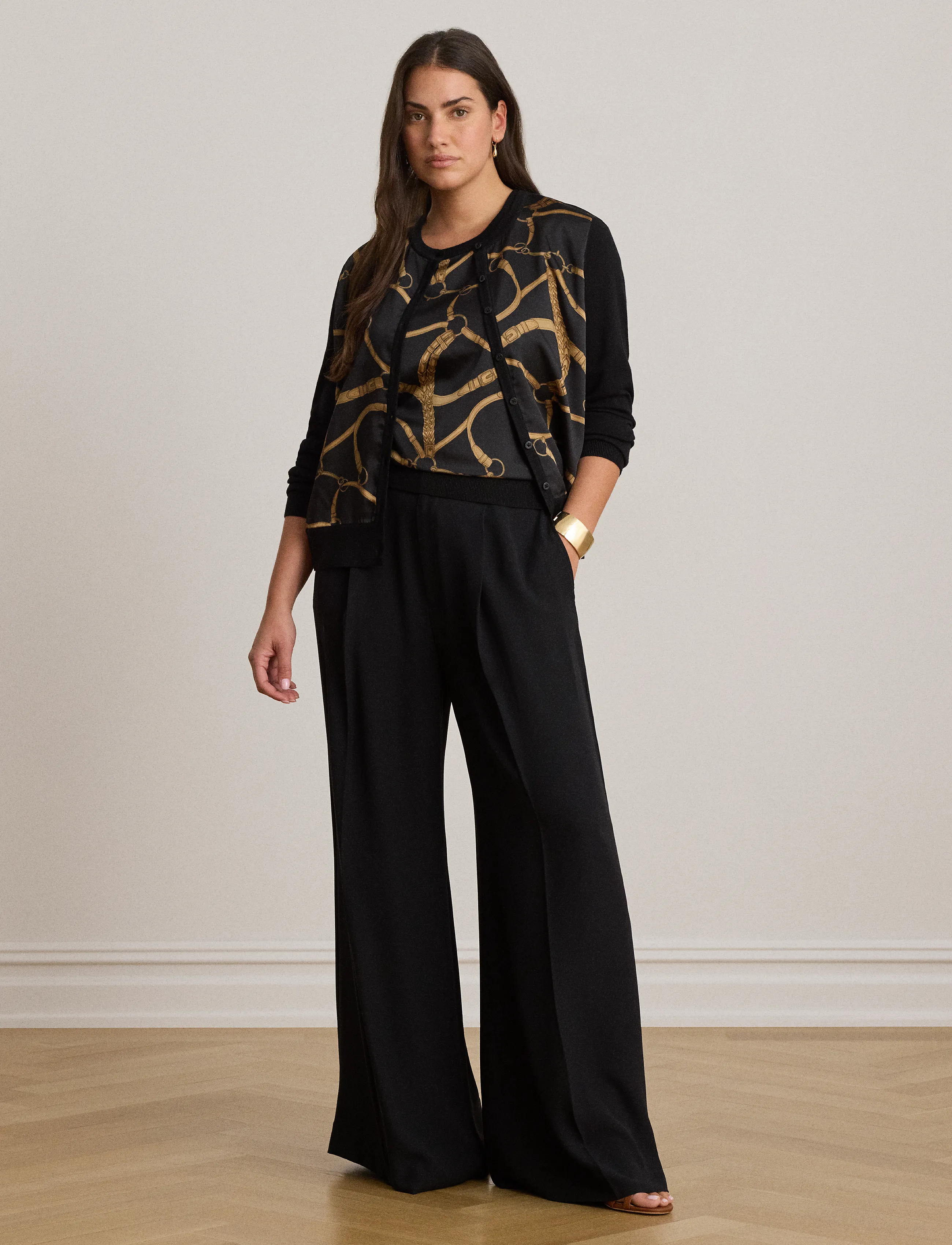 Belting-Print Cotton-Blend Cardigan 3