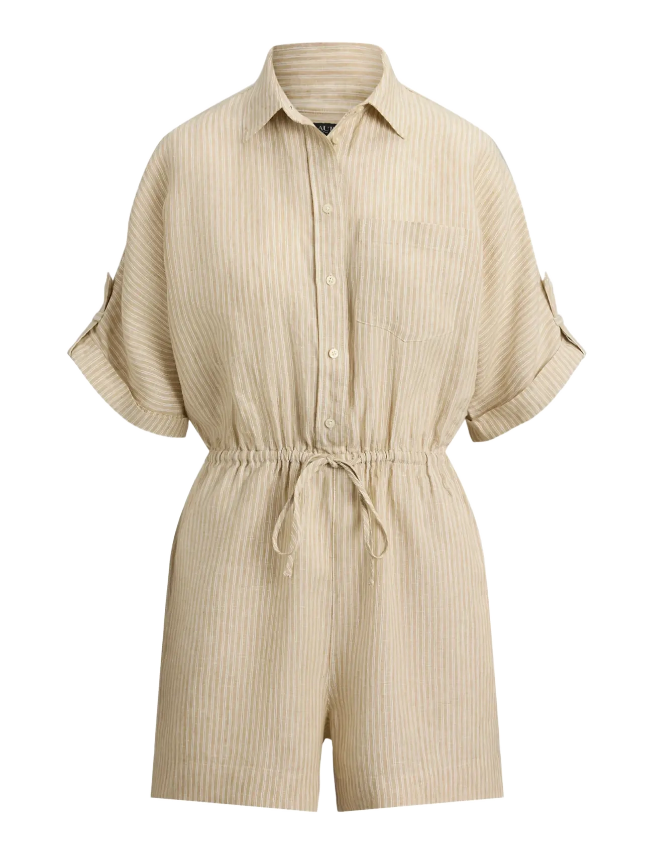 Lauren Ralph Lauren Y/D TISSUE LINEN-WVN-JUMPSUIT - Denim - TAN/WHITE / beige