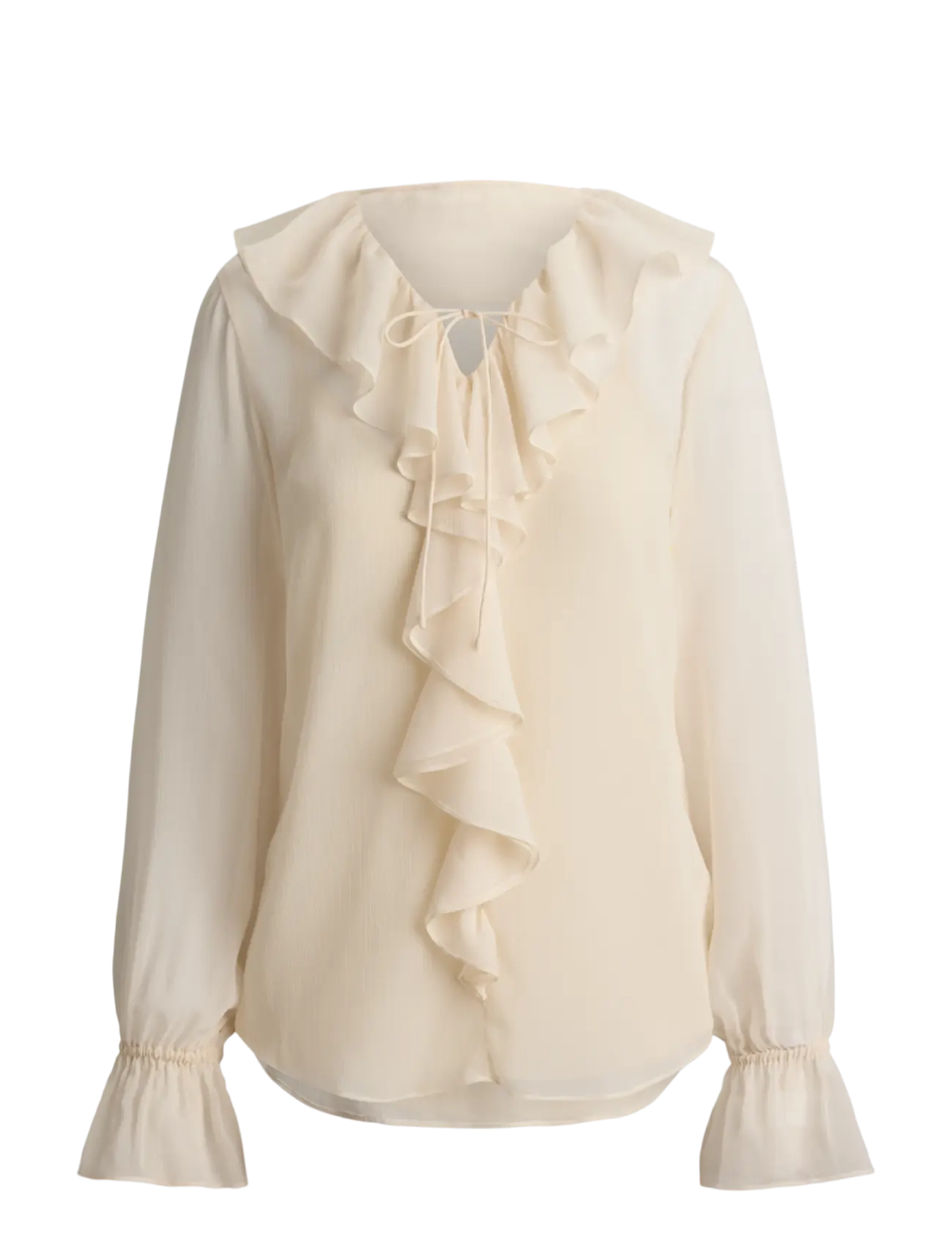 Lauren Ralph Lauren Ruffle-Trim Crinkle Georgette Blouse - Kleidung - MASCARPONE CREAM / cream