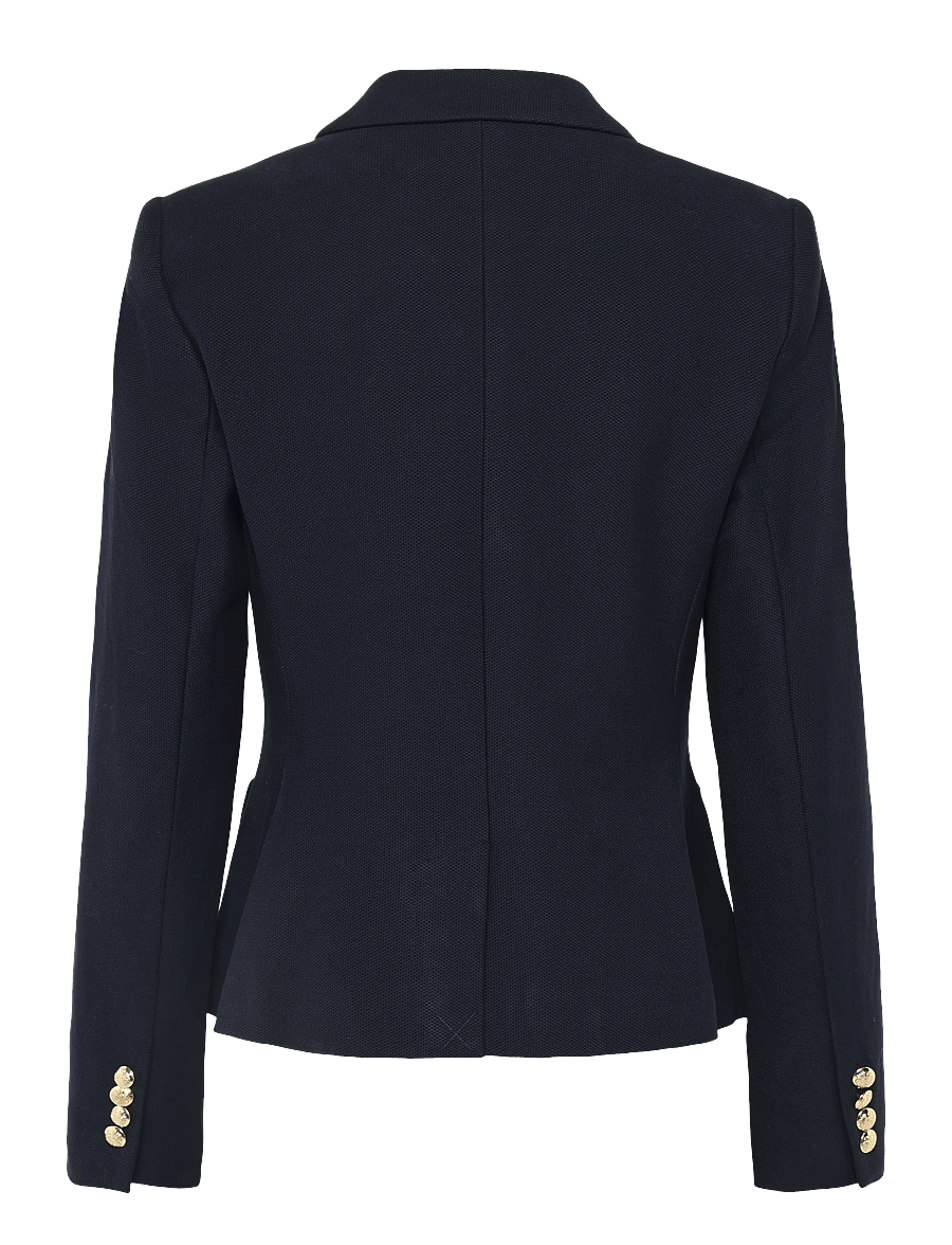 Lauren Ralph Lauren - Double-Breasted Stretch Piqué Blazer - dobbeltradede blazere - lauren navy - 2