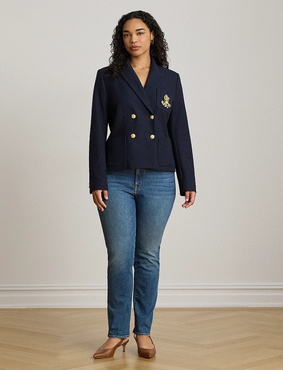 Lauren Ralph Lauren - Double-Breasted Stretch Piqué Blazer - dobbeltradede blazere - lauren navy - 5