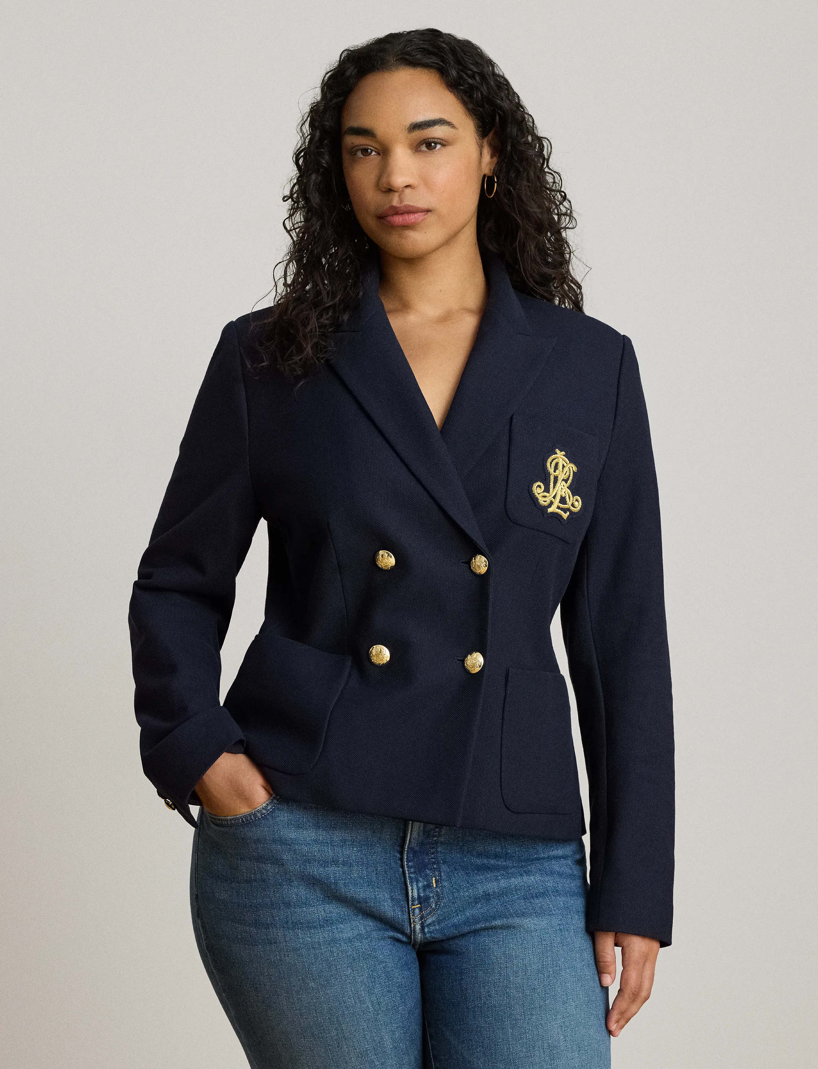 Lauren Ralph Lauren Blazer i piké med dubbelknäppning dam – bild 9