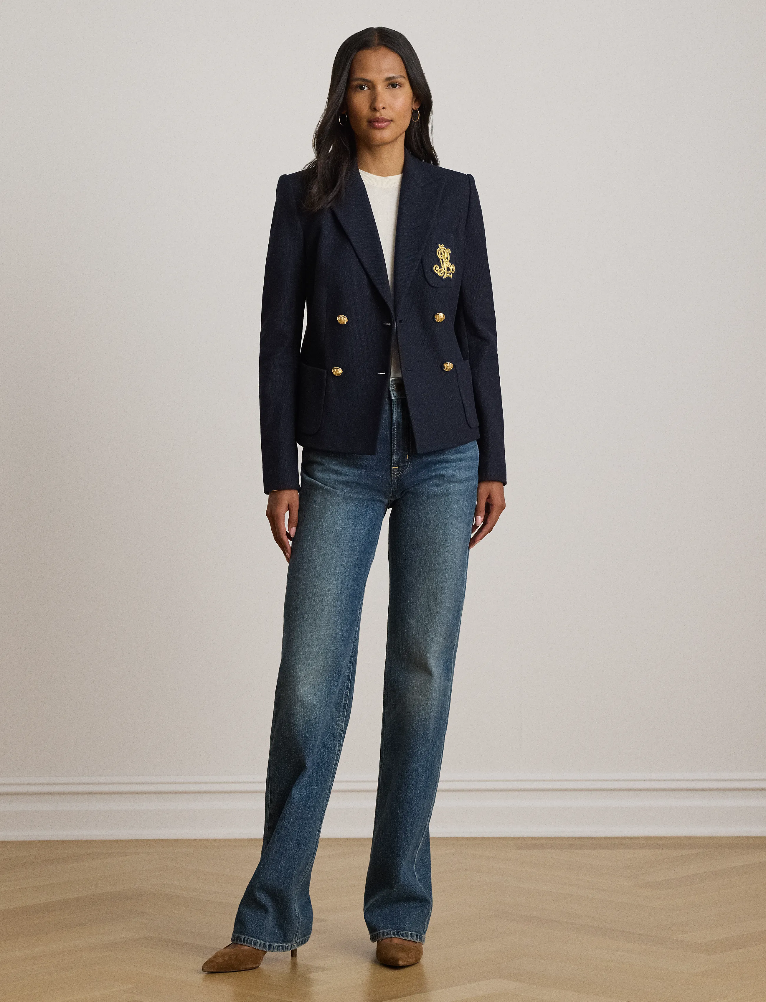 Lauren Ralph Lauren Blazer i piké med dubbelknäppning dam – bild 10
