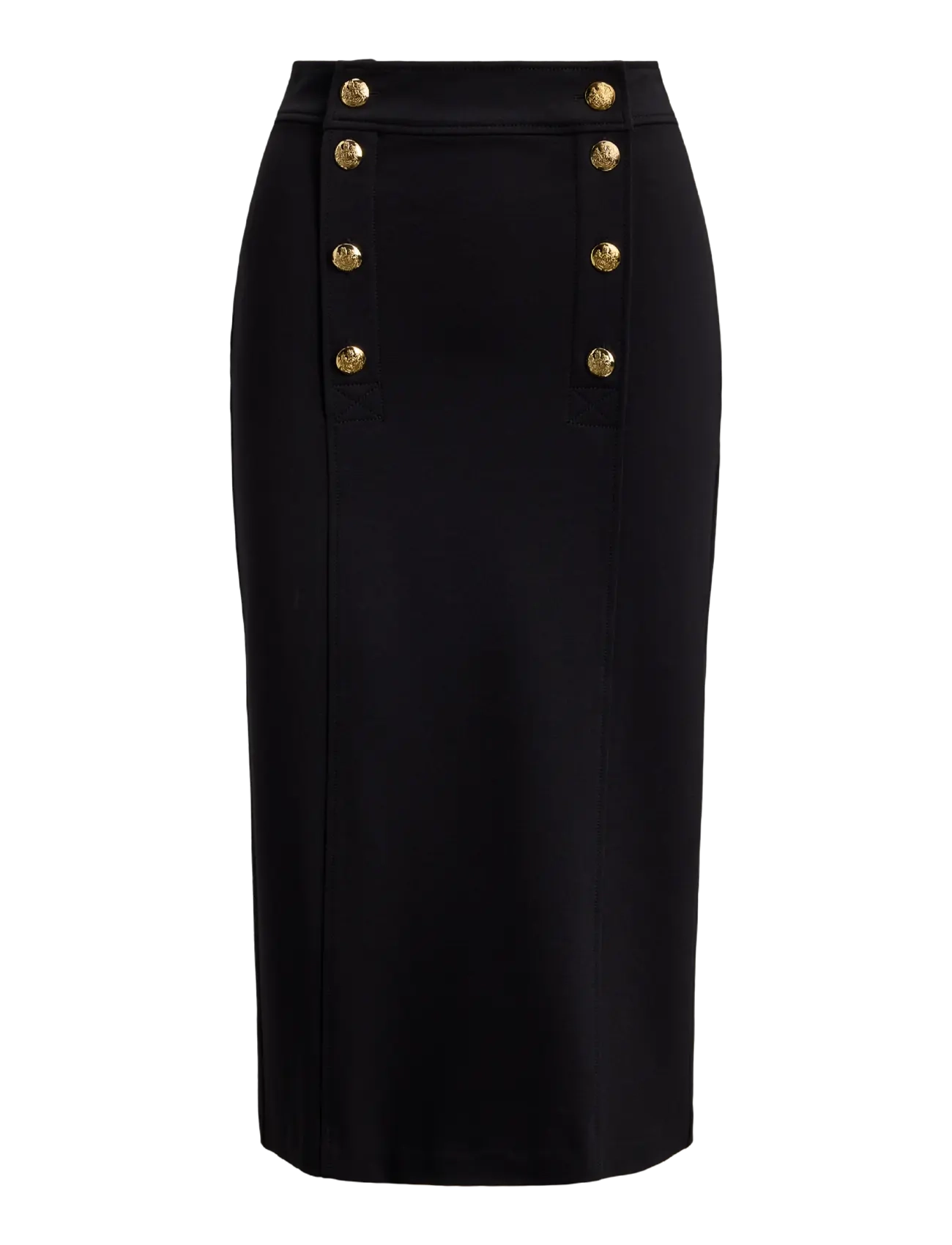 Lauren Ralph Lauren Stretch Ponte Sailor Pencil Skirt - Riided - BLACK / black
