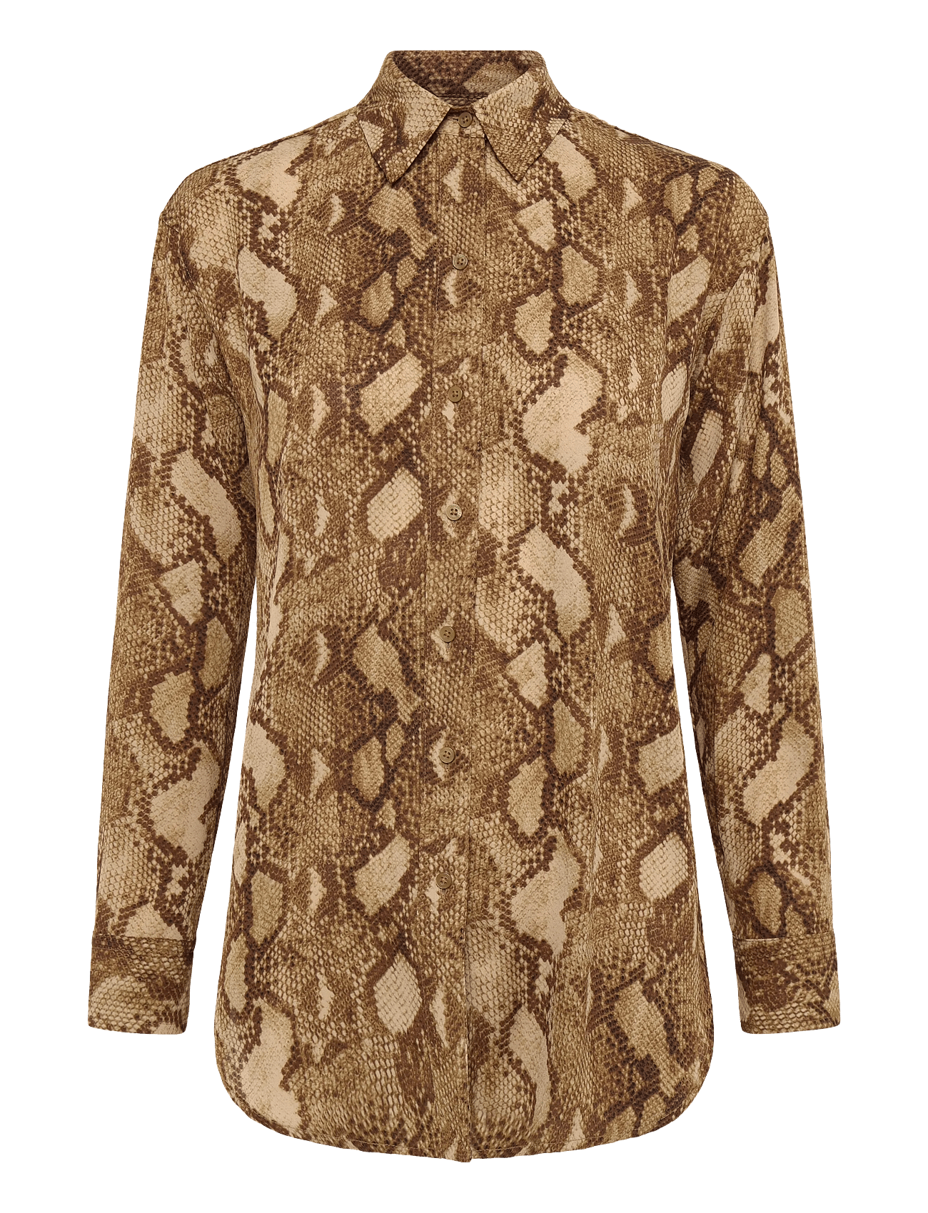 Lauren Ralph Lauren | Relaxed Fit Python-Print Georgette Shirt | M