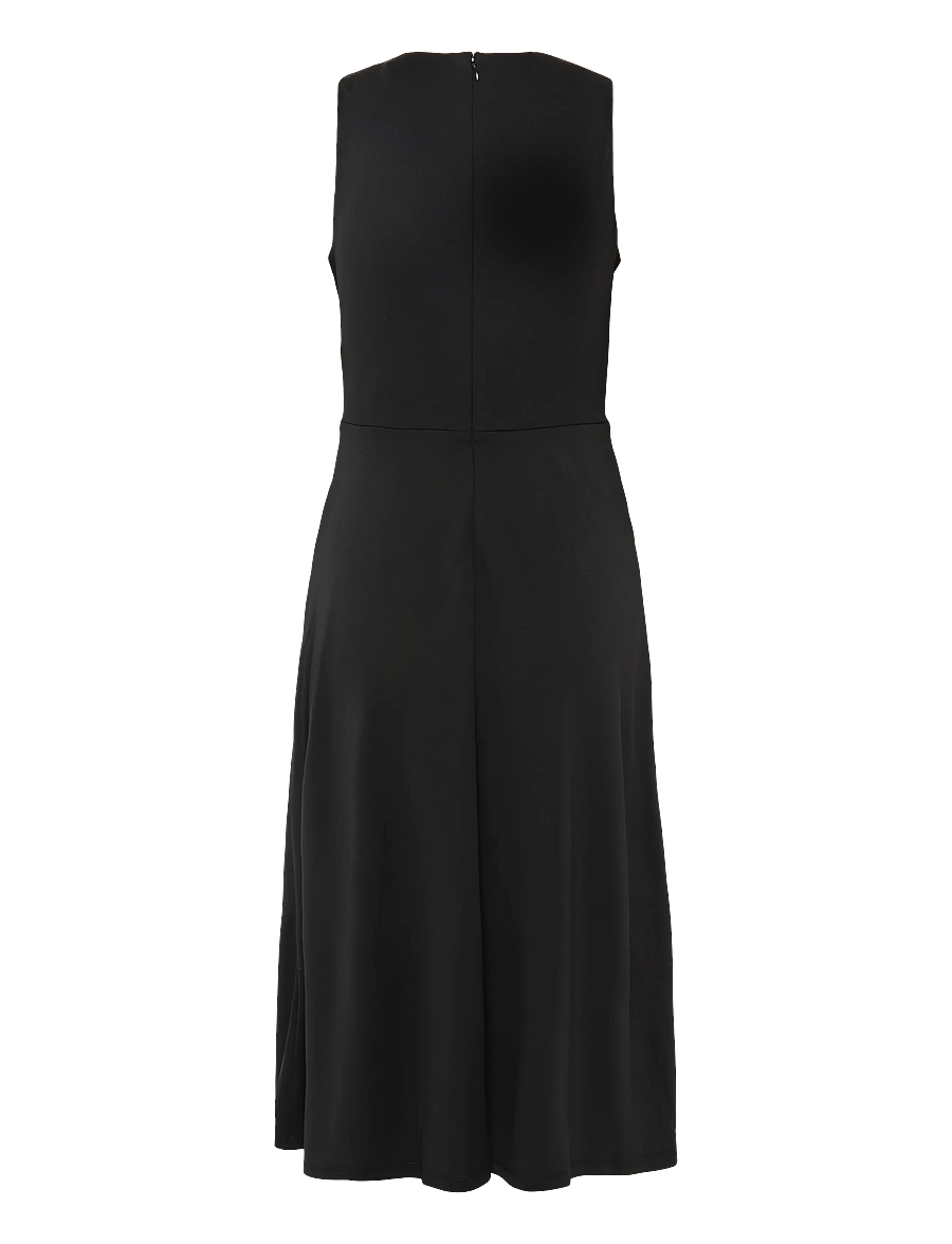 Lauren Ralph Lauren - Twist-Front Jersey Sleeveless Dress - midi kjoler - black - 2