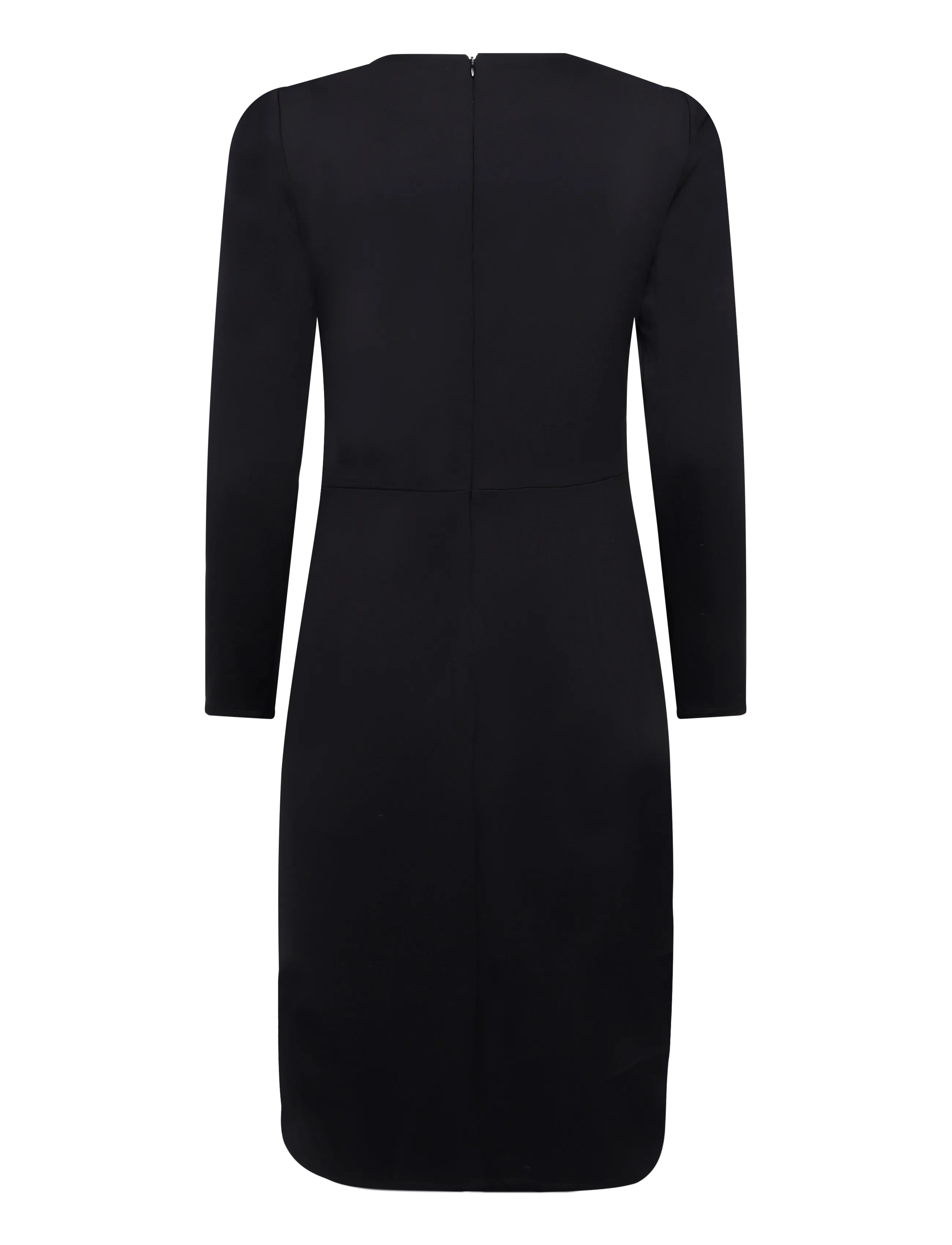 Lauren Ralph Lauren - Twist-Front Jersey Boatneck Dress - stickade klänningar - black - 2